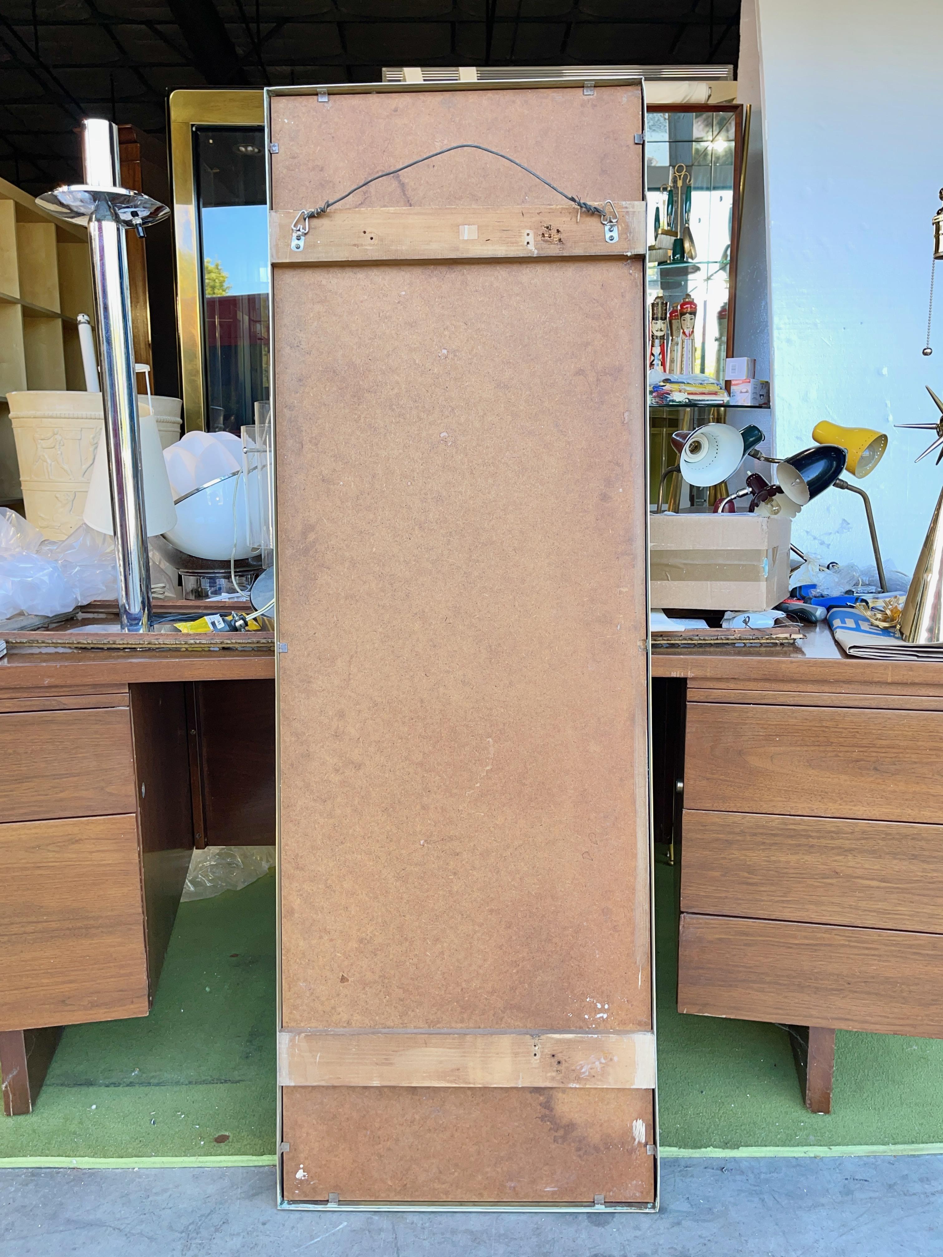 Ottone Specchio con cornice in ottone Paul McCobb di Bryce Originals in vendita