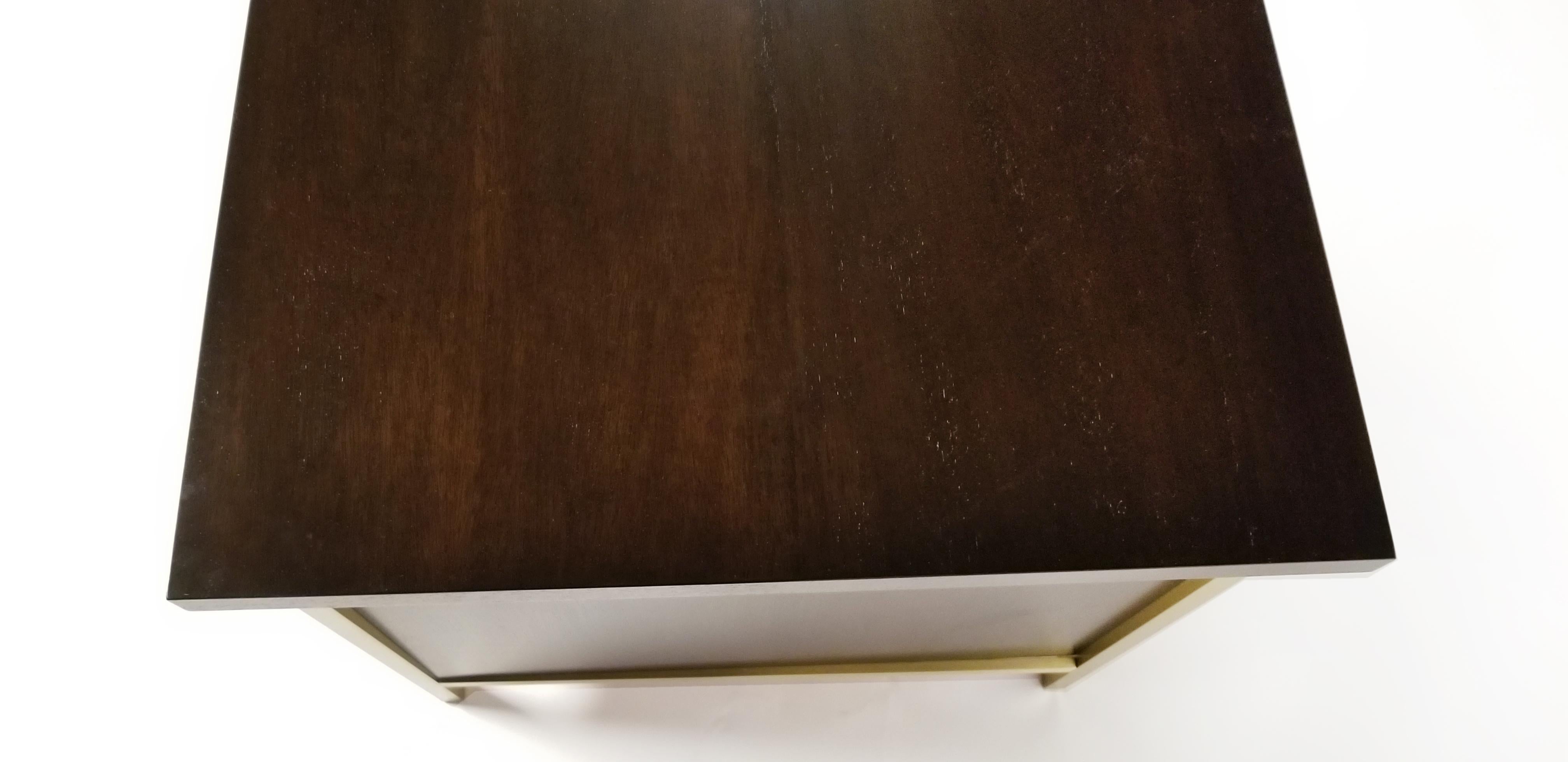 Paul McCobb Brass & Mahogany Desk for the Connoisseur Collection H. Sacks & Sons 1
