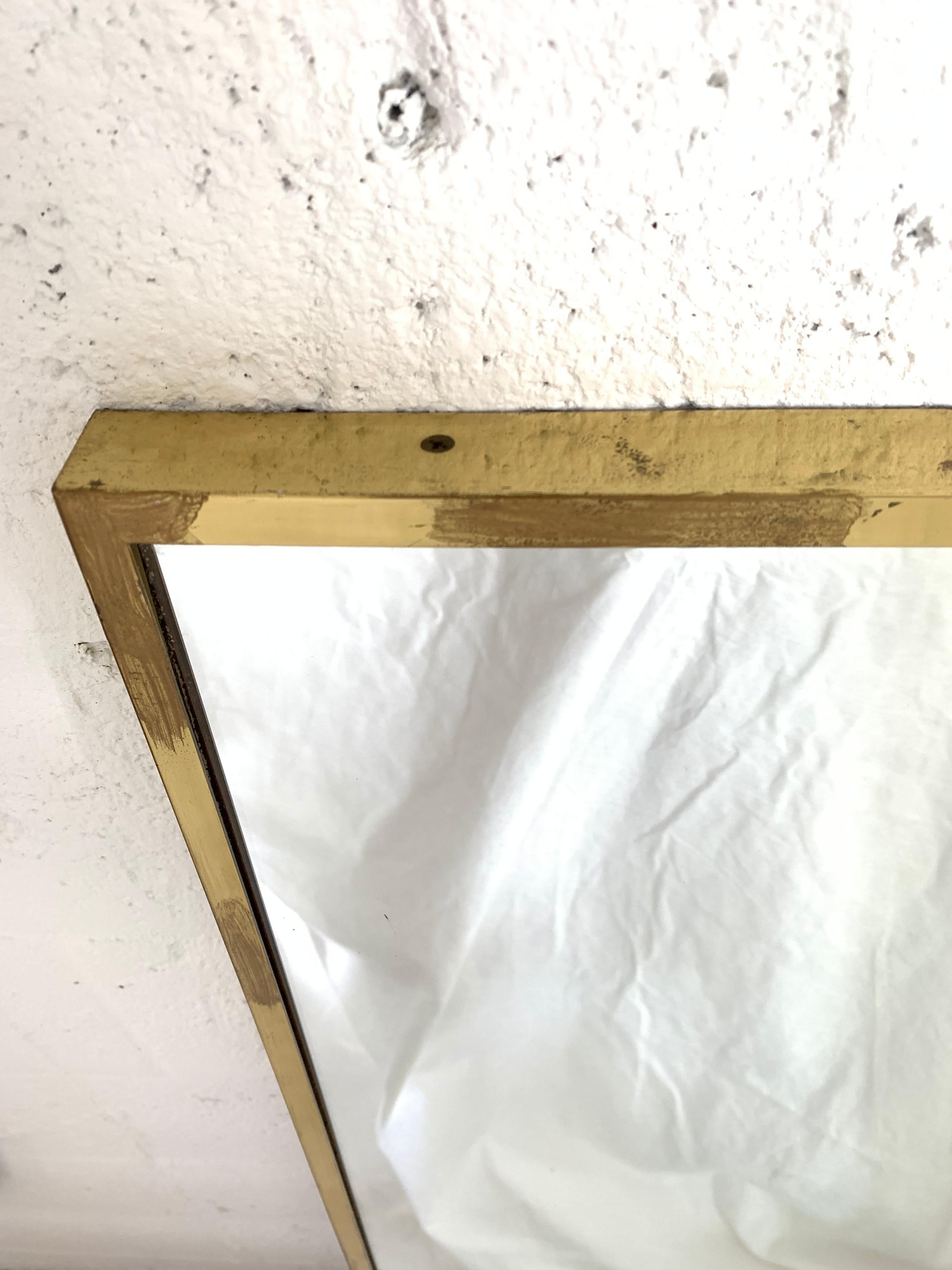 Paul Mccobb Brass Mirror from the Irwin Collection for Calvin, Signed 4