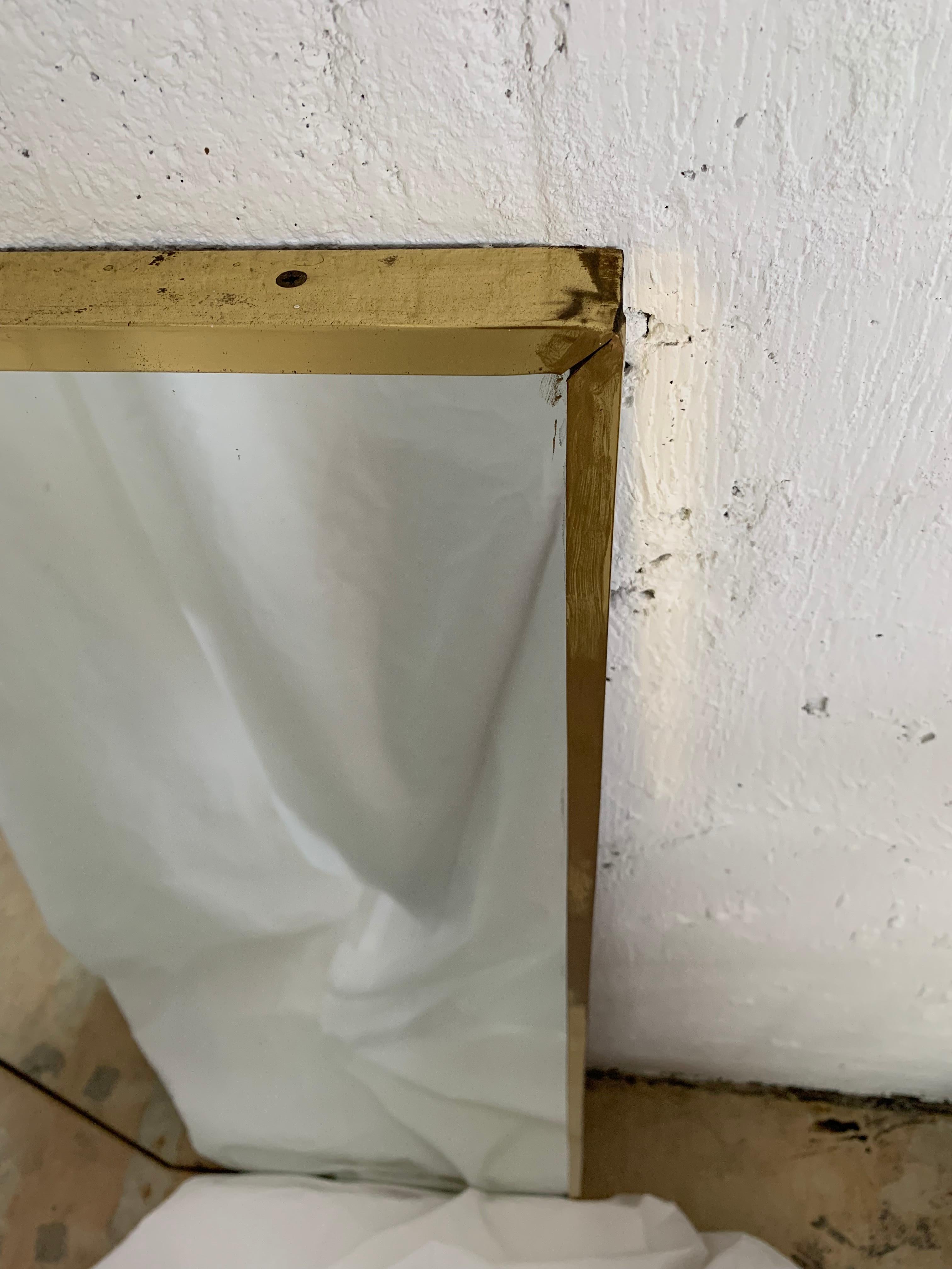 Paul Mccobb Brass Mirror from the Irwin Collection for Calvin, Signed 6