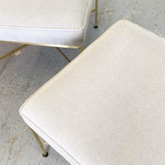 Paul McCobb Brass Ottomans, a Pair