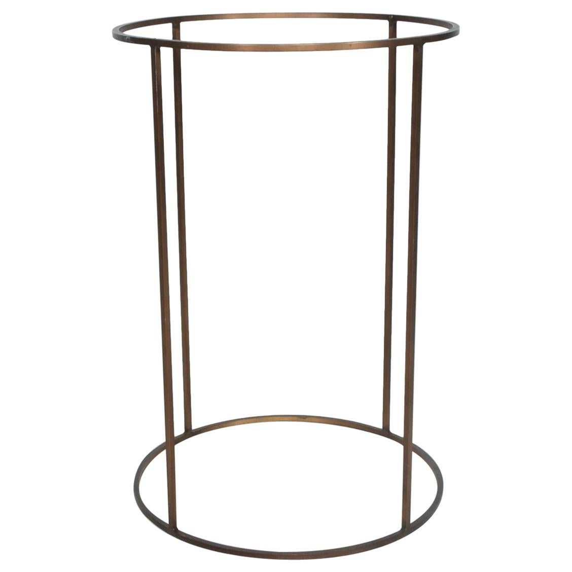 Paul McCobb Solid Brass Decorative Drum Base Globe Stand Modern 1960s