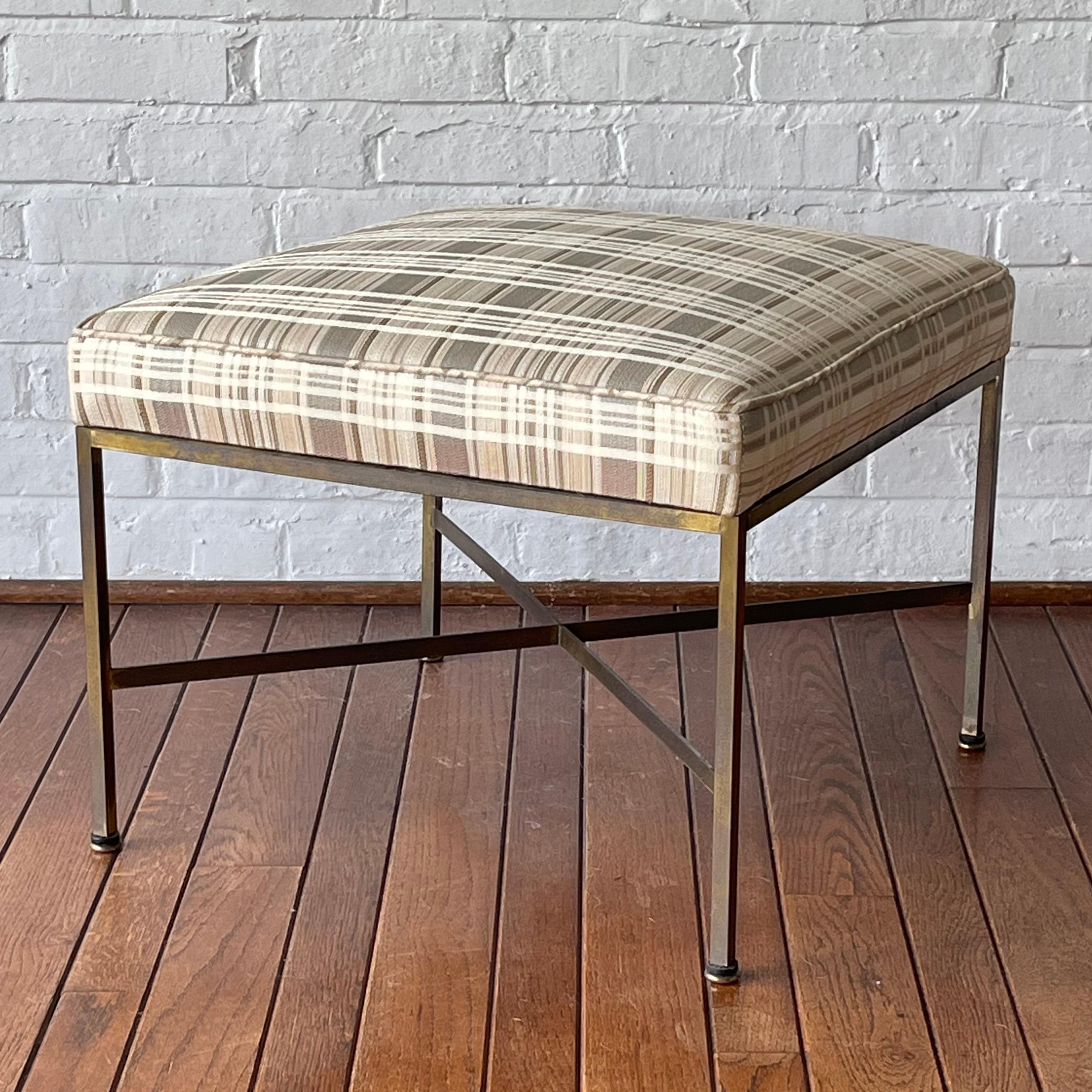 A Paul McCobb classic, his X-base stool, is a timeless design: elegant without being fussy, refined without feeling precious, and like so much of McCobb's work, perfectly proportioned. 

This example is in good original vintage condition, the base