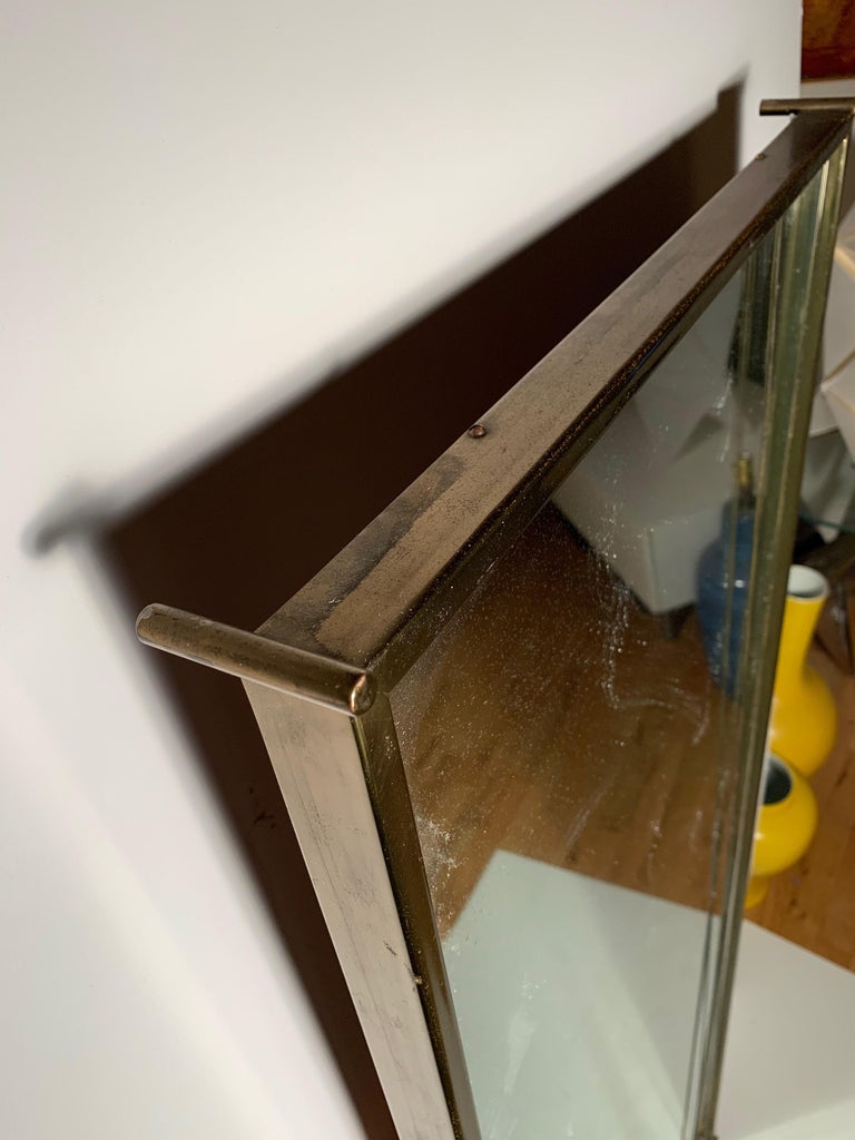 Paul McCobb Brass x Wall Mirror For Sale at 1stDibs | paul mccobb mirror