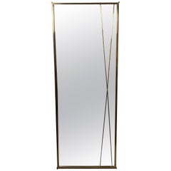 Vintage Paul McCobb Brass x Wall Mirror