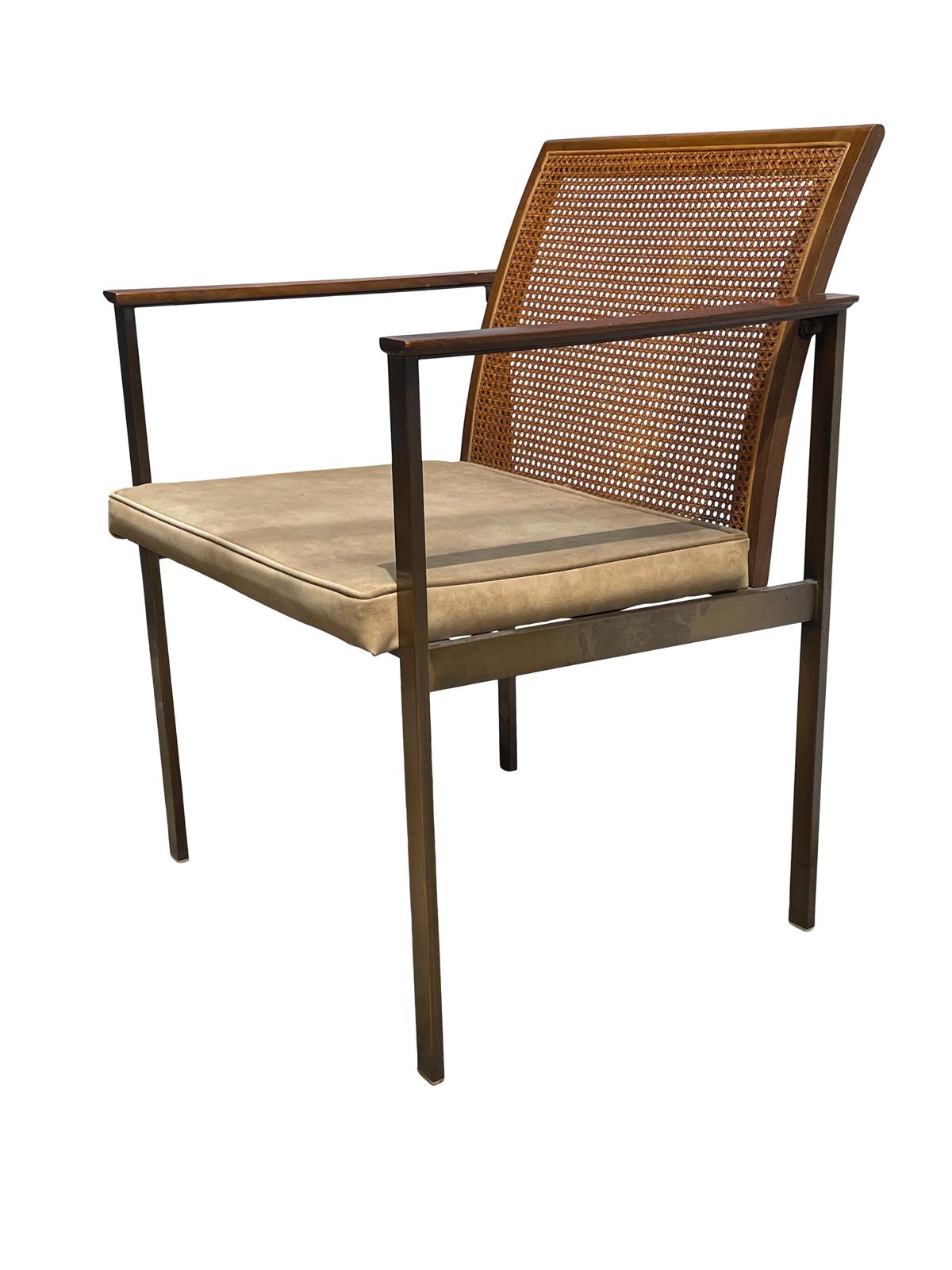 Mid-Century Modern Paul McCobb Bronze and Rosewood Dining Chairs For Sale