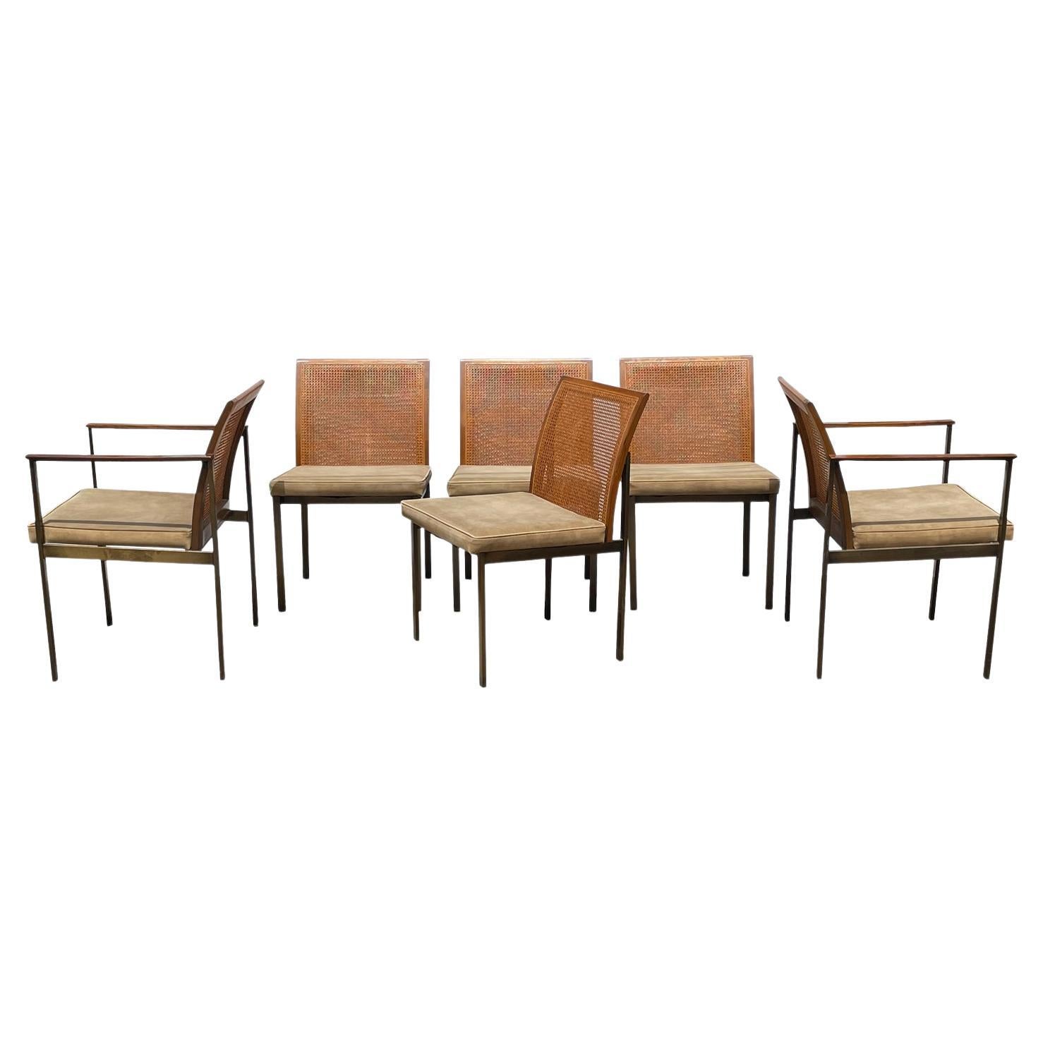 Paul McCobb Bronze and Rosewood Dining Chairs