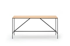 Paul McCobb Cache Console Table, Oak Veneer & Steel, Mid-Century