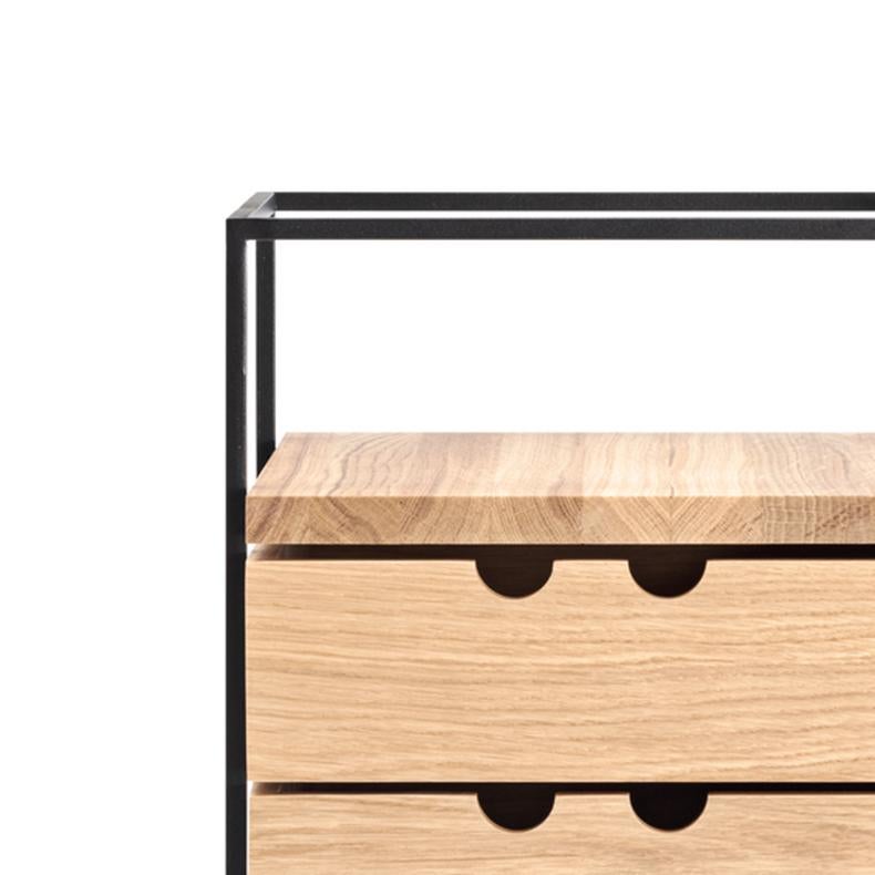 Danish 'Cache Desk Organiser' Wood and Steel by Paul McCobb for Karakter For Sale