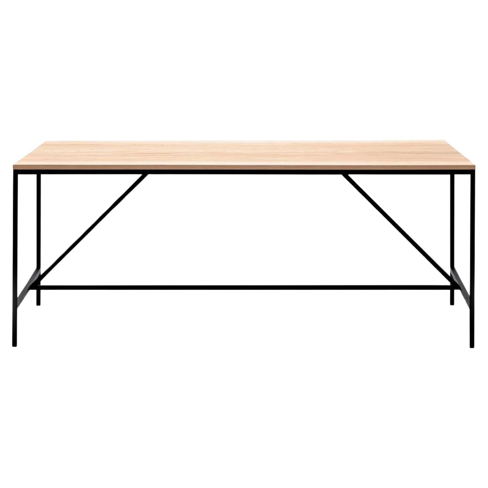 The price given applies to the table with 180cm width. The price for the larger version in 260cm is 5.900€.  Table top in oak veneer, frame in steel. Finish: Lacquered tabletop, powder coated frame

Beautiful Dining Table for The Cache series, part