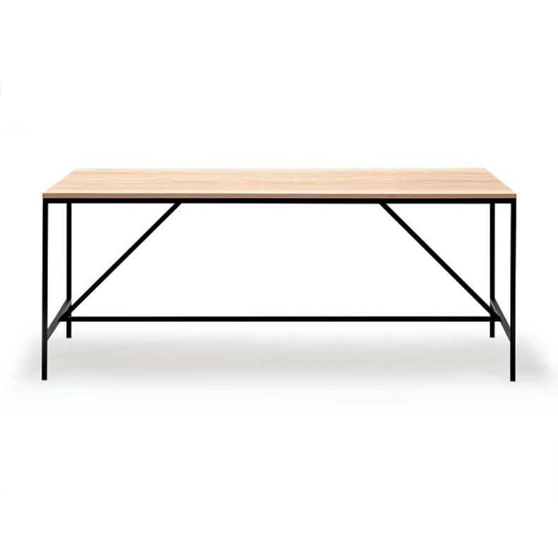 Mid-Century Modern Paul McCobb Cache Dining Table, Wood and Steel by Karakter For Sale