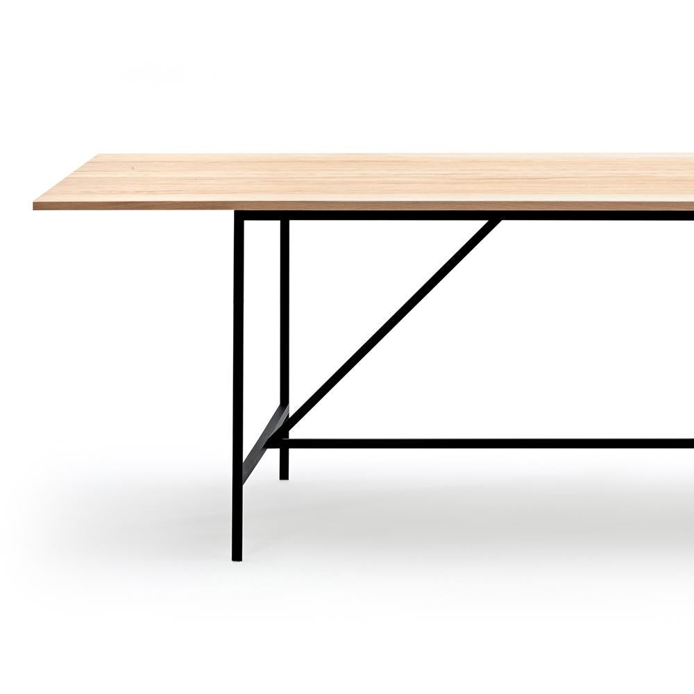 Mid-Century Modern Paul McCobb Cache Dining Table, Wood and Steel by Karakter For Sale