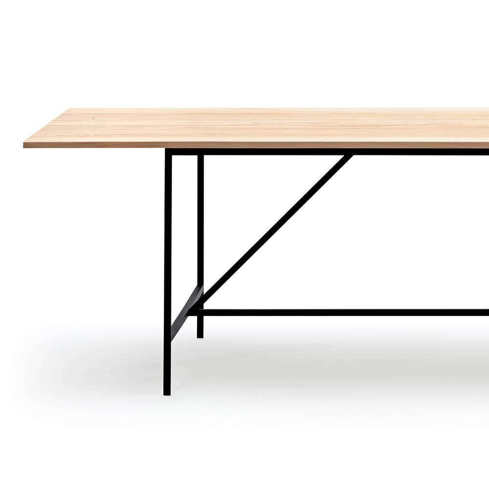 Contemporary Paul McCobb Cache Dining Table, Wood and Steel by Karakter