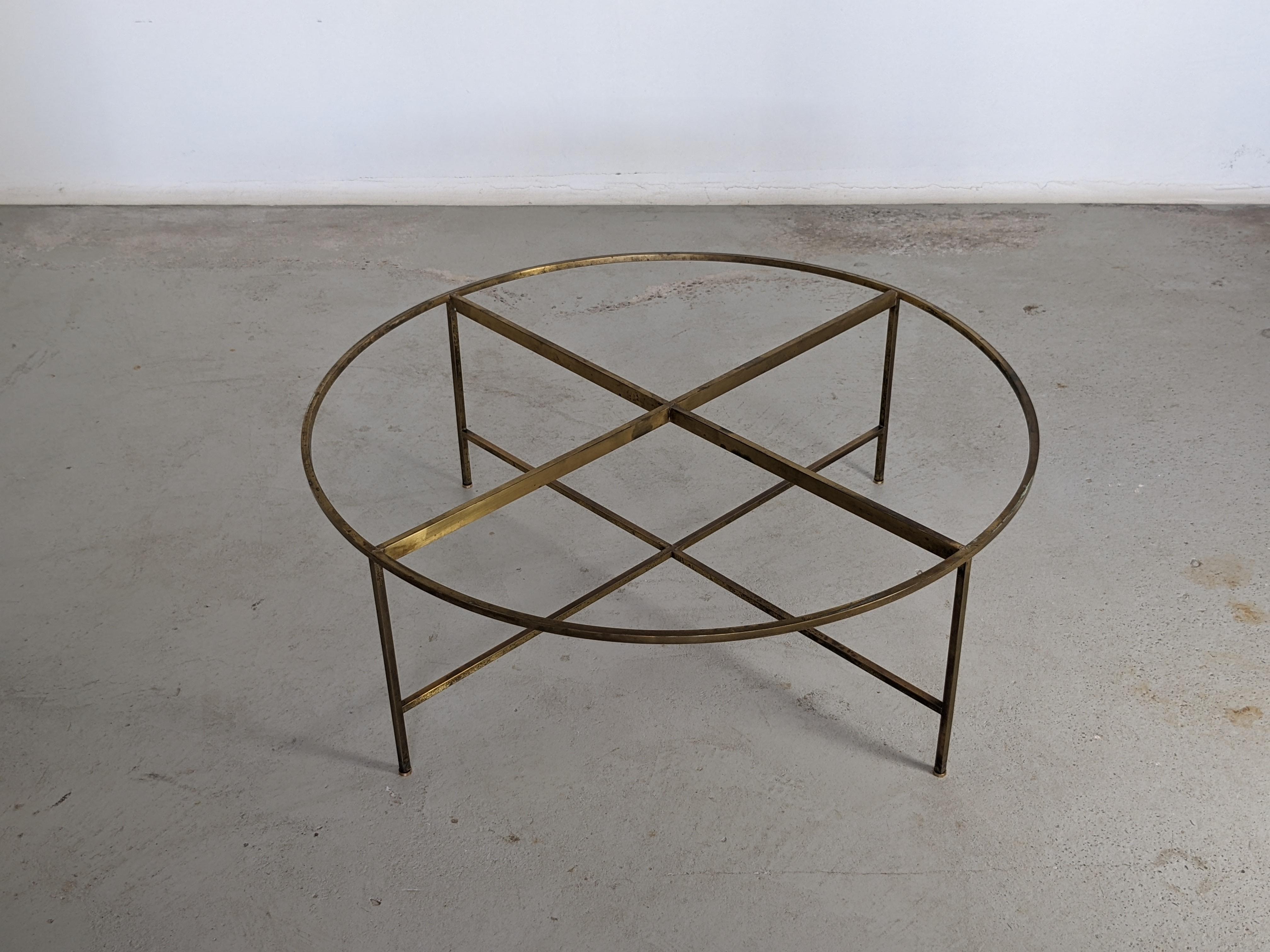 Paul McCobb & Calvin Furniture Round Coffee Table in Marble & Brass, 1950s 3