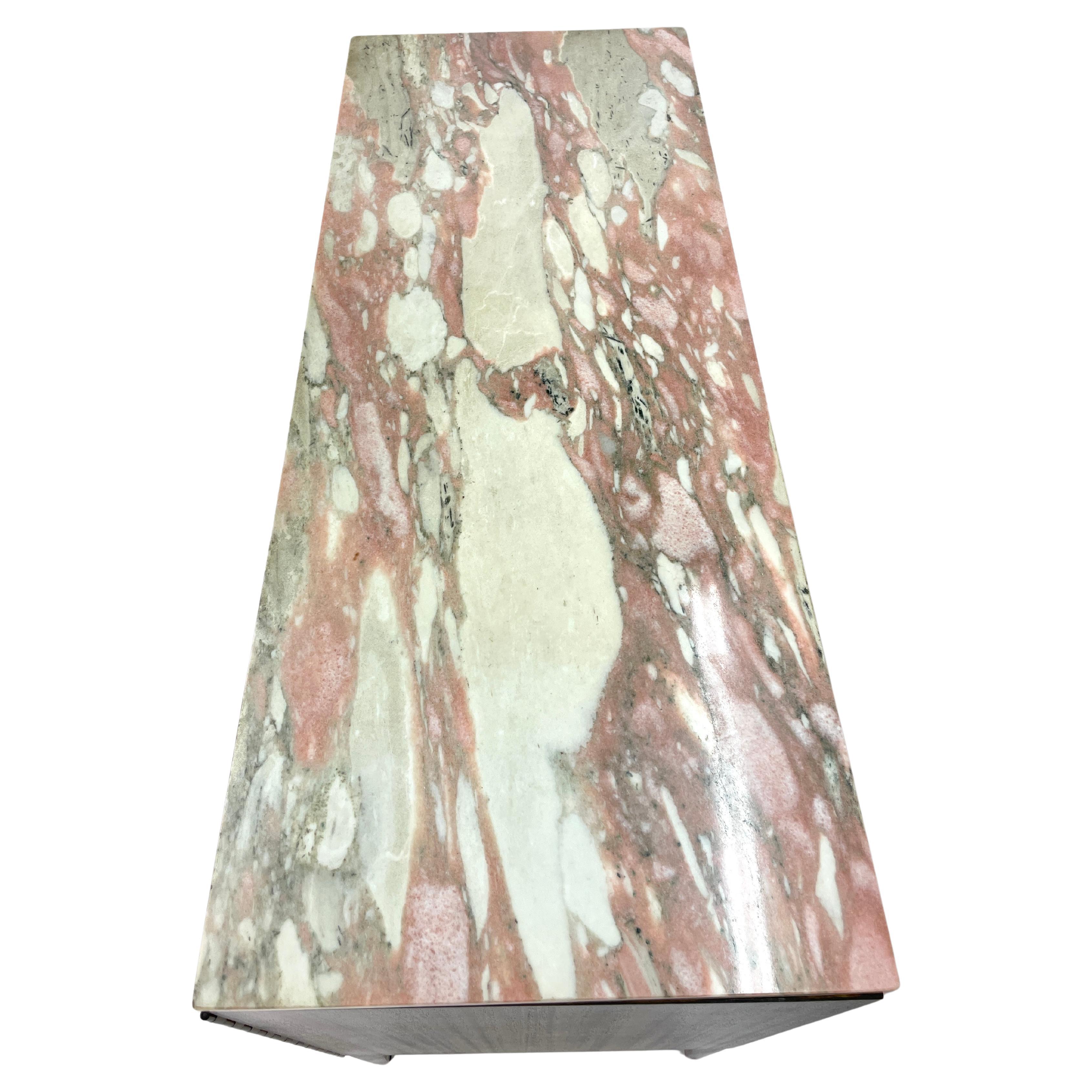 Paul McCobb Calvin Group Irwin Kollektion Kommode mit rosa Marmorplatte im Angebot 7