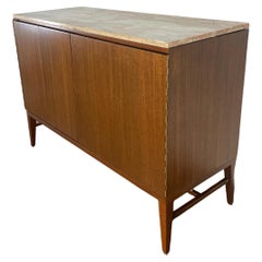 Paul McCobb Calvin Group Irwin Kollektion Kommode mit rosa Marmorplatte