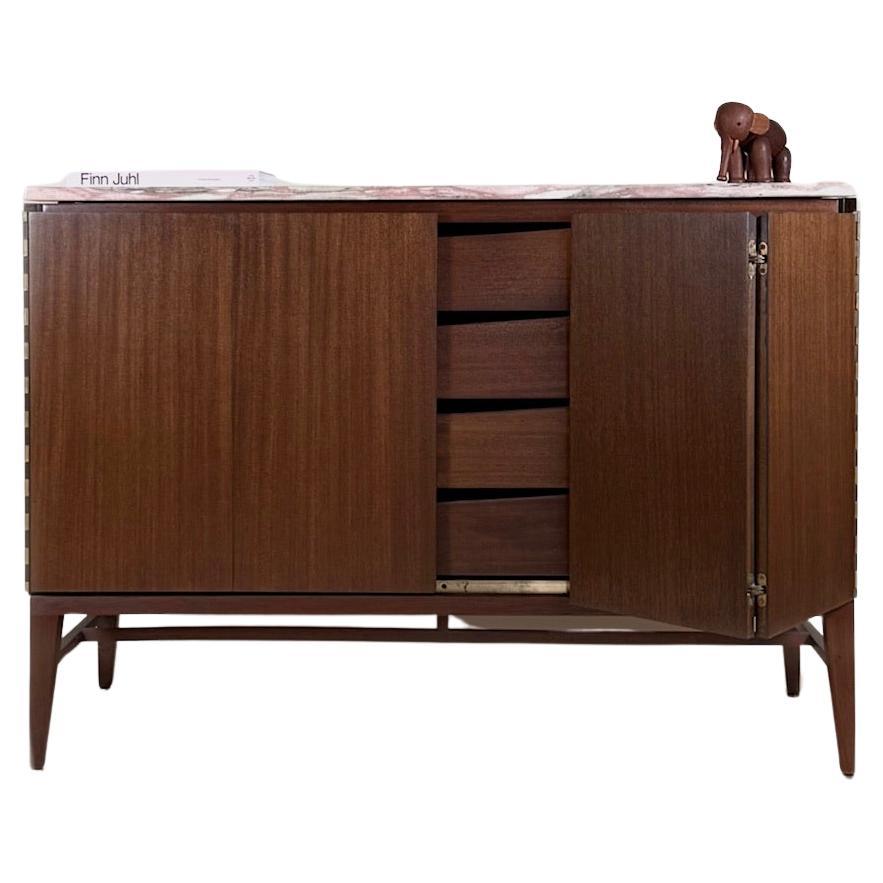 Paul McCobb Calvin Group Comò della Collection'S con piano in marmo rosa in vendita