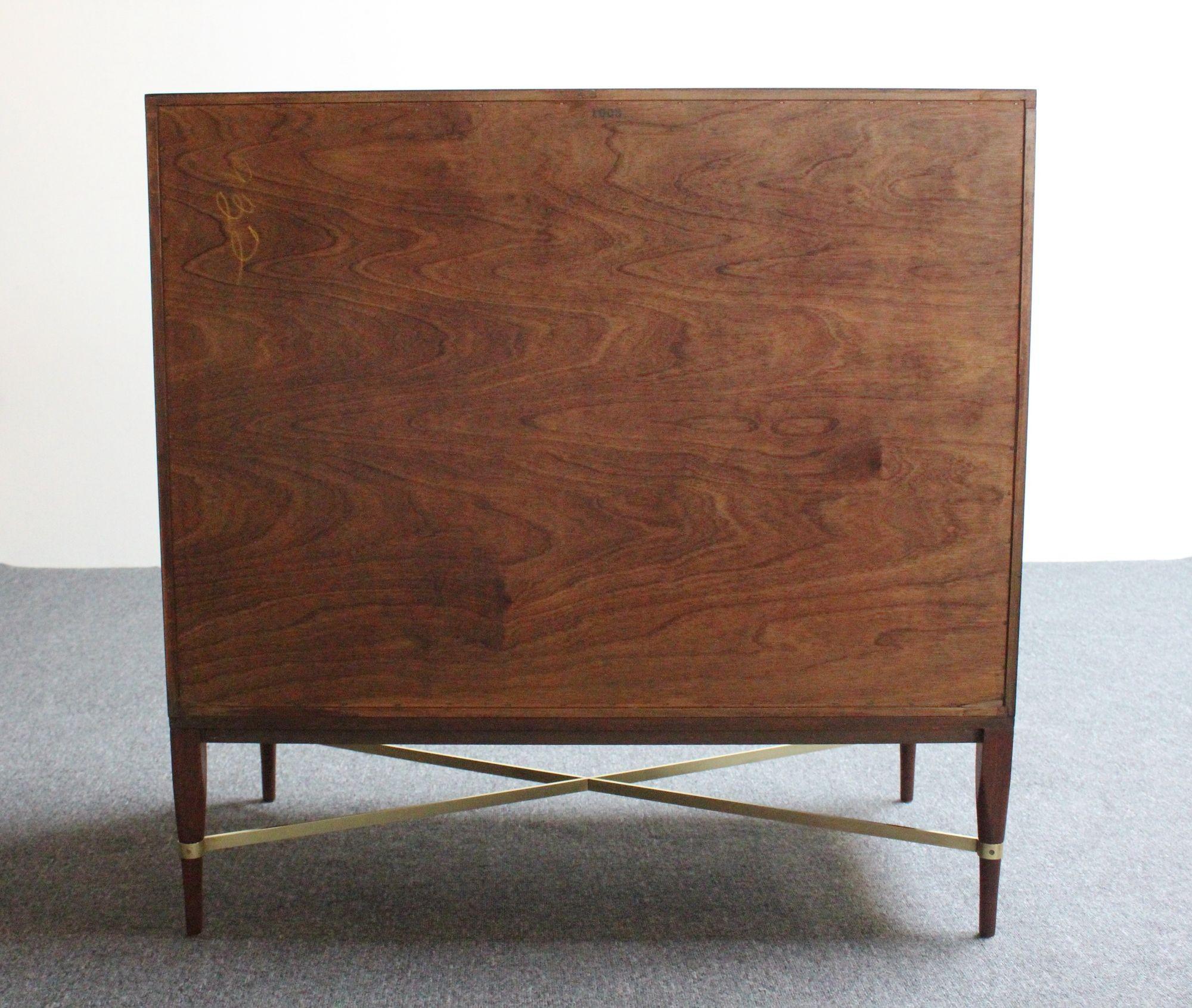 Paul Mccobb Calvin Group Mahogany and Brass Five-Drawer Chest / Dresser 3
