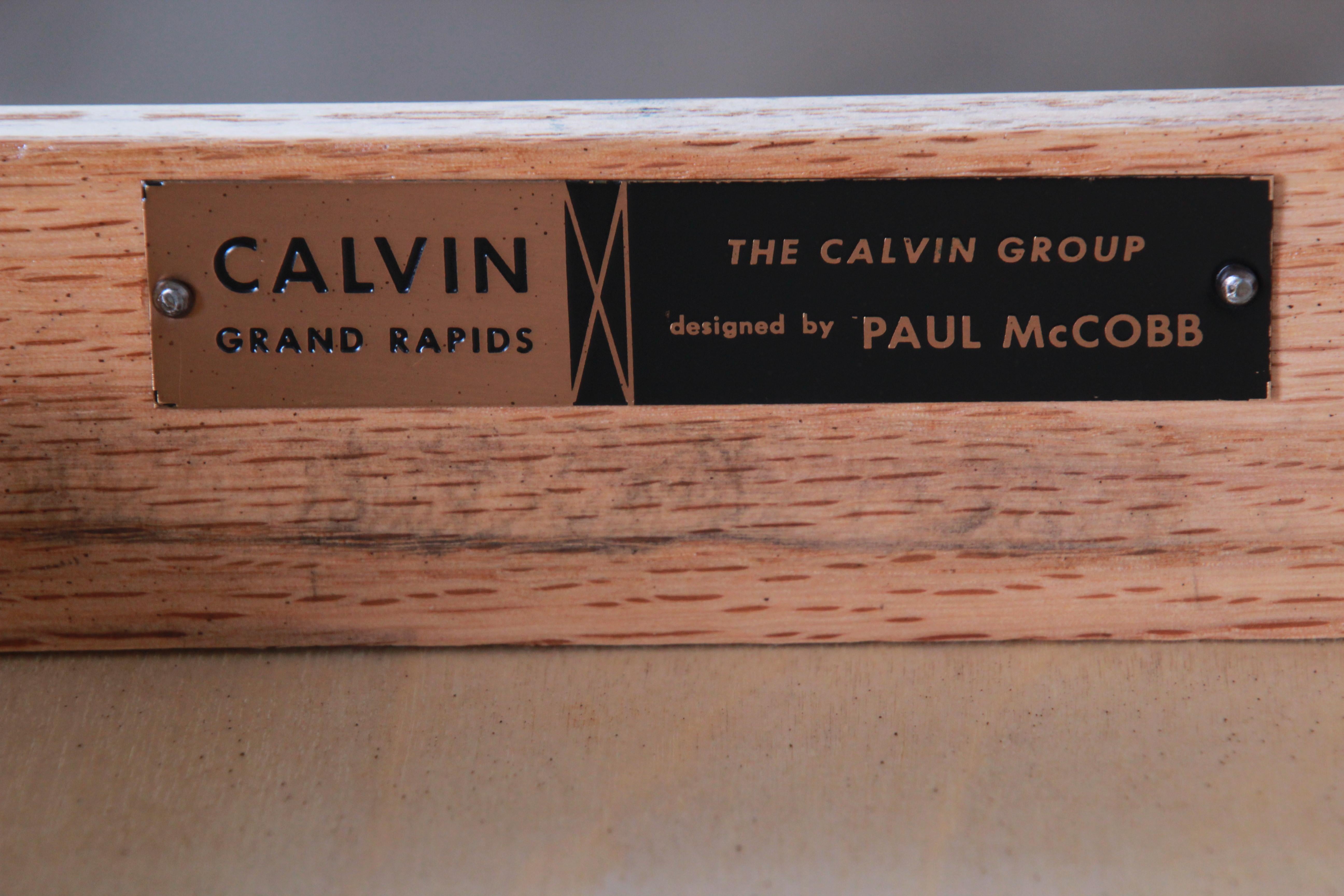 Paul McCobb Calvin Group Mahogany and Brass Sideboard or Bar Cabinet, Restored 7