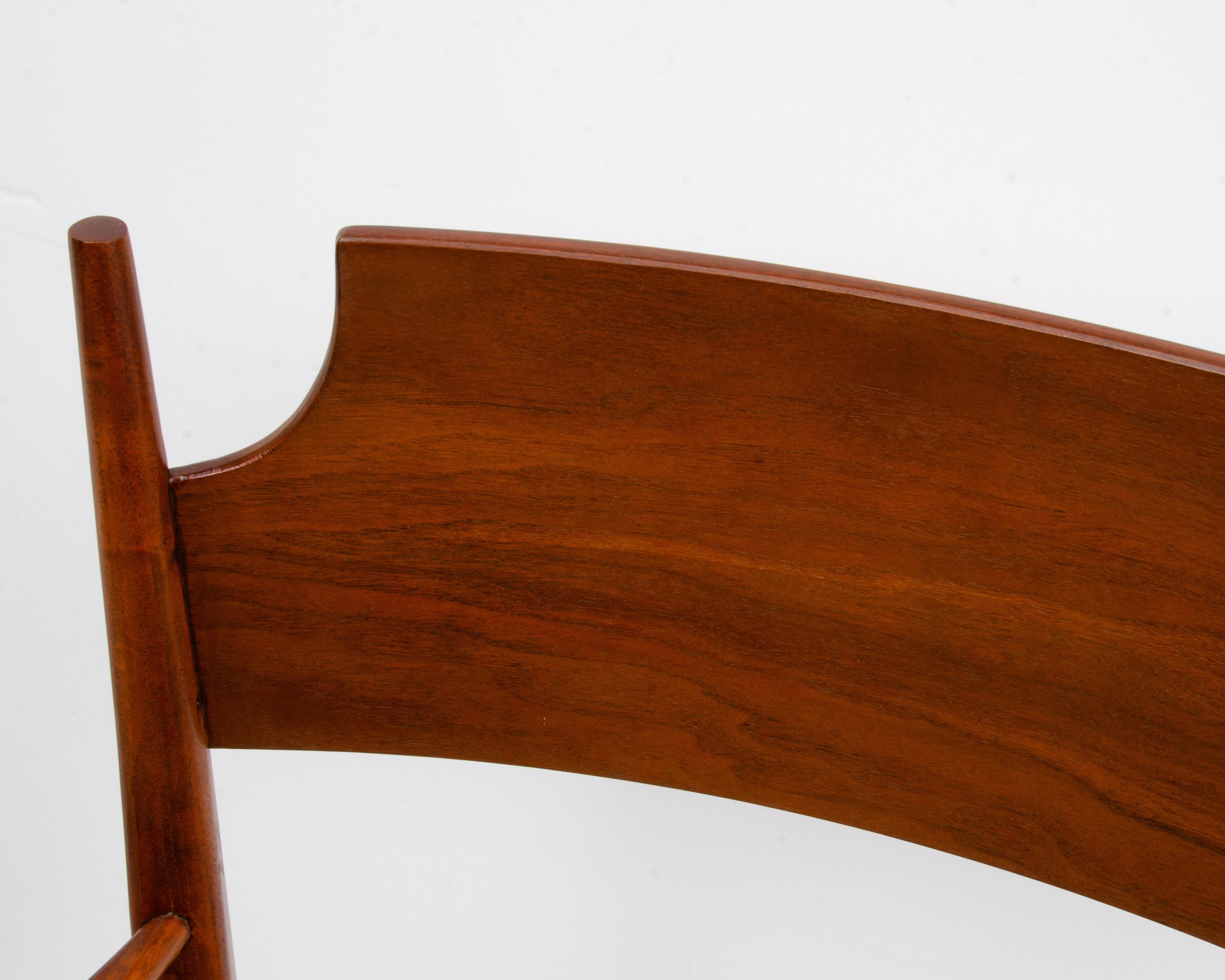 Paul McCobb Calvin Mid-Century Modern Sculpted Walnut Armchair Cane Seat For Sale 5