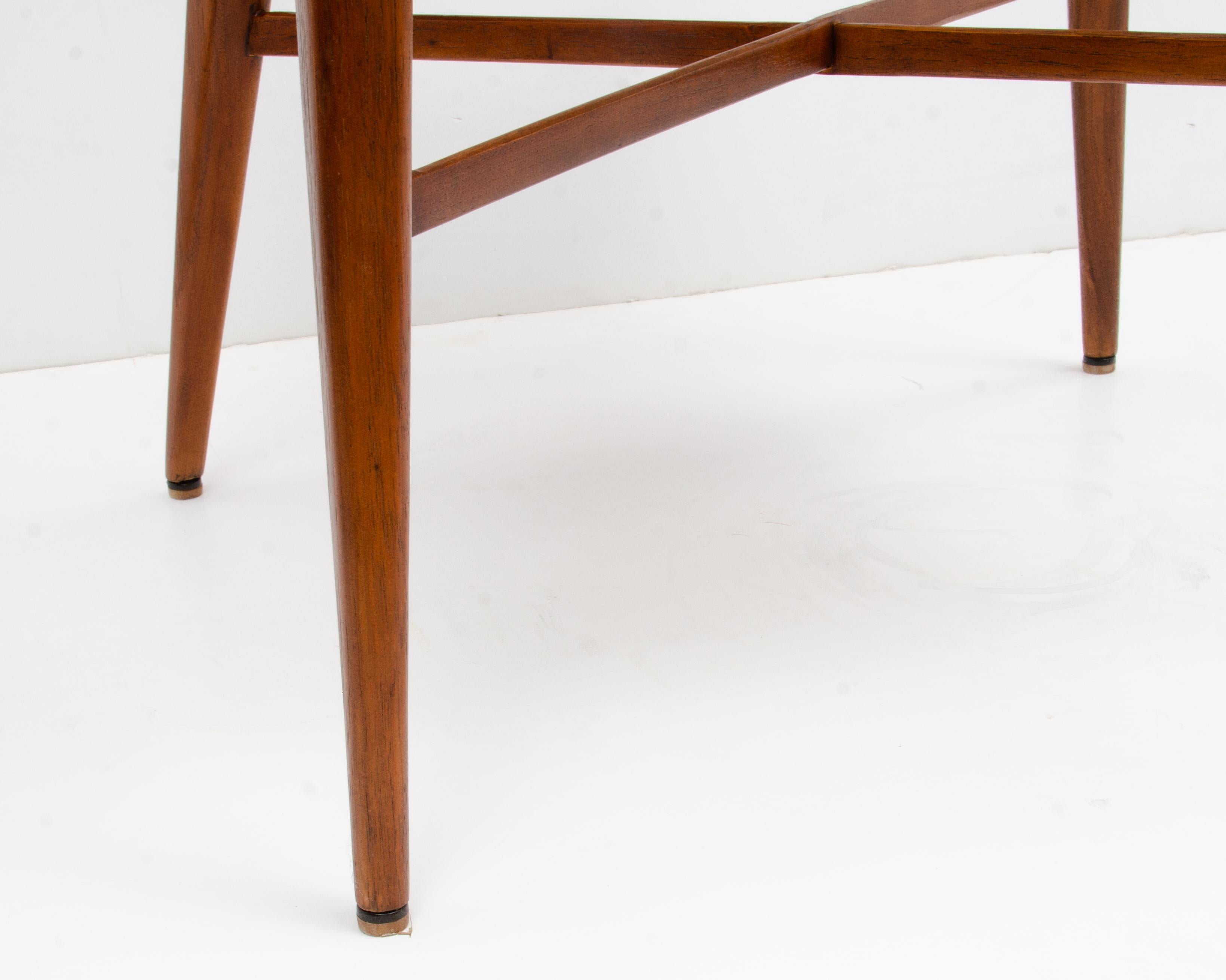 Paul McCobb Calvin Mid-Century Modern Sculpted Walnut Armchair Cane Seat For Sale 10