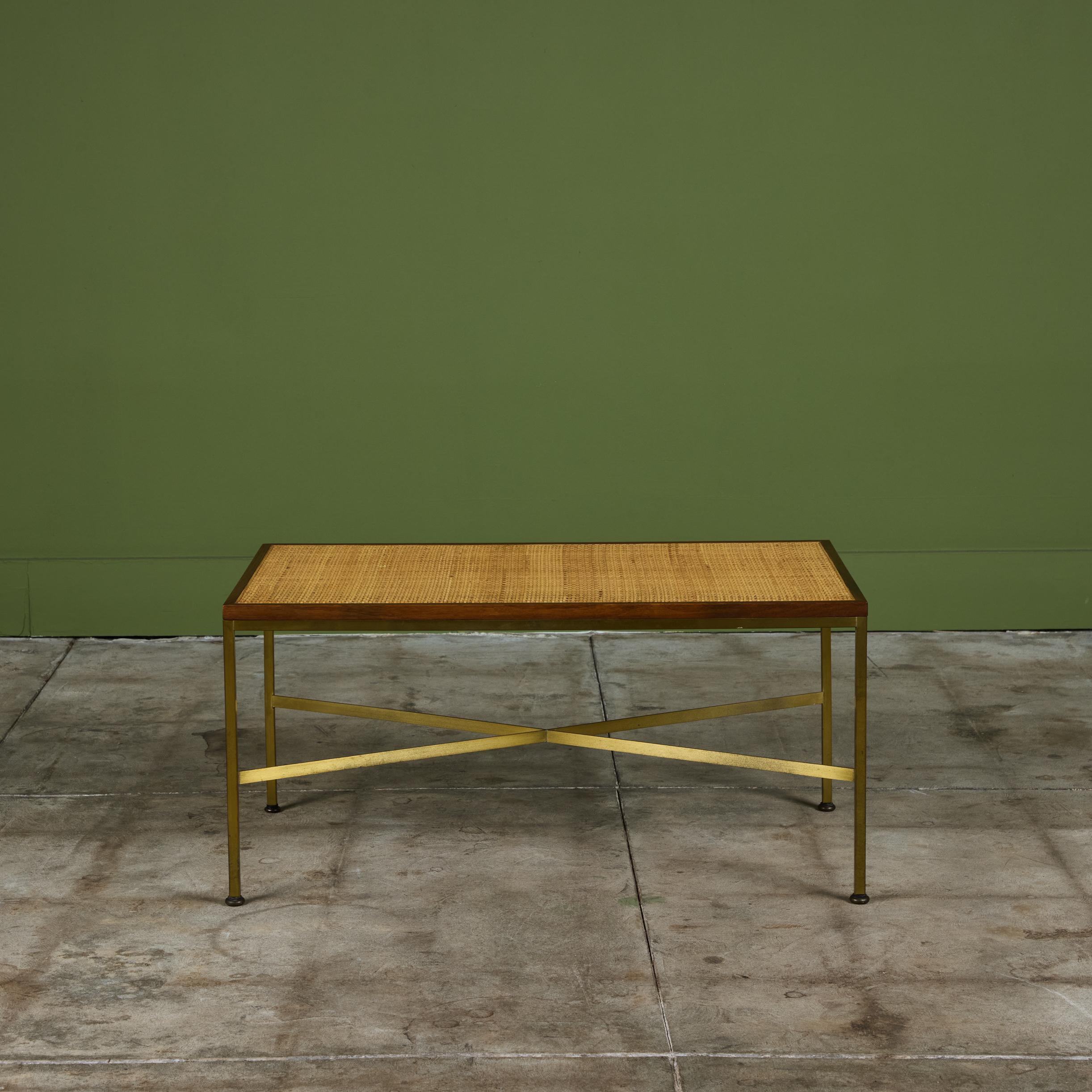 Mid-Century Modern Paul McCobb Cane Bench for Calvin Furniture
