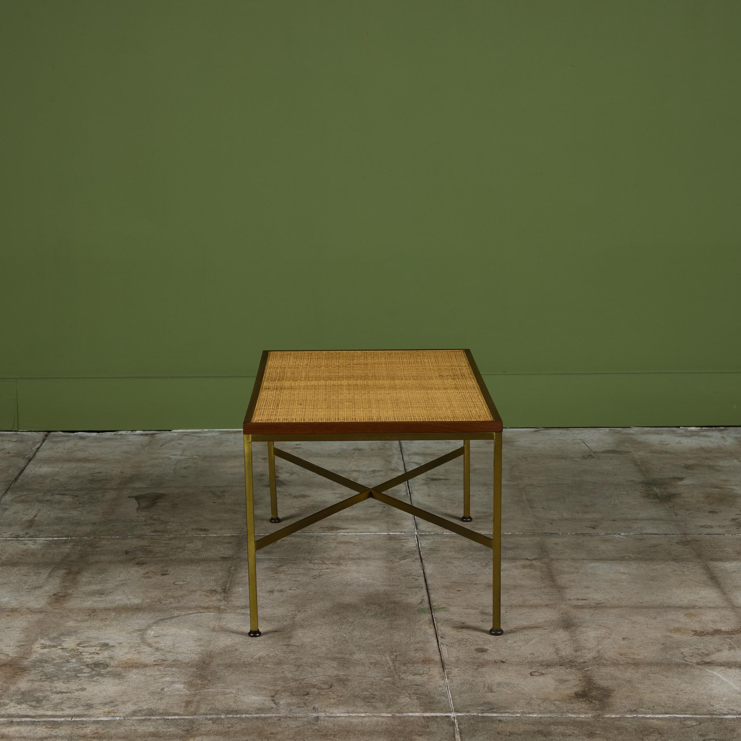 Woven Paul McCobb Cane Bench for Calvin Furniture