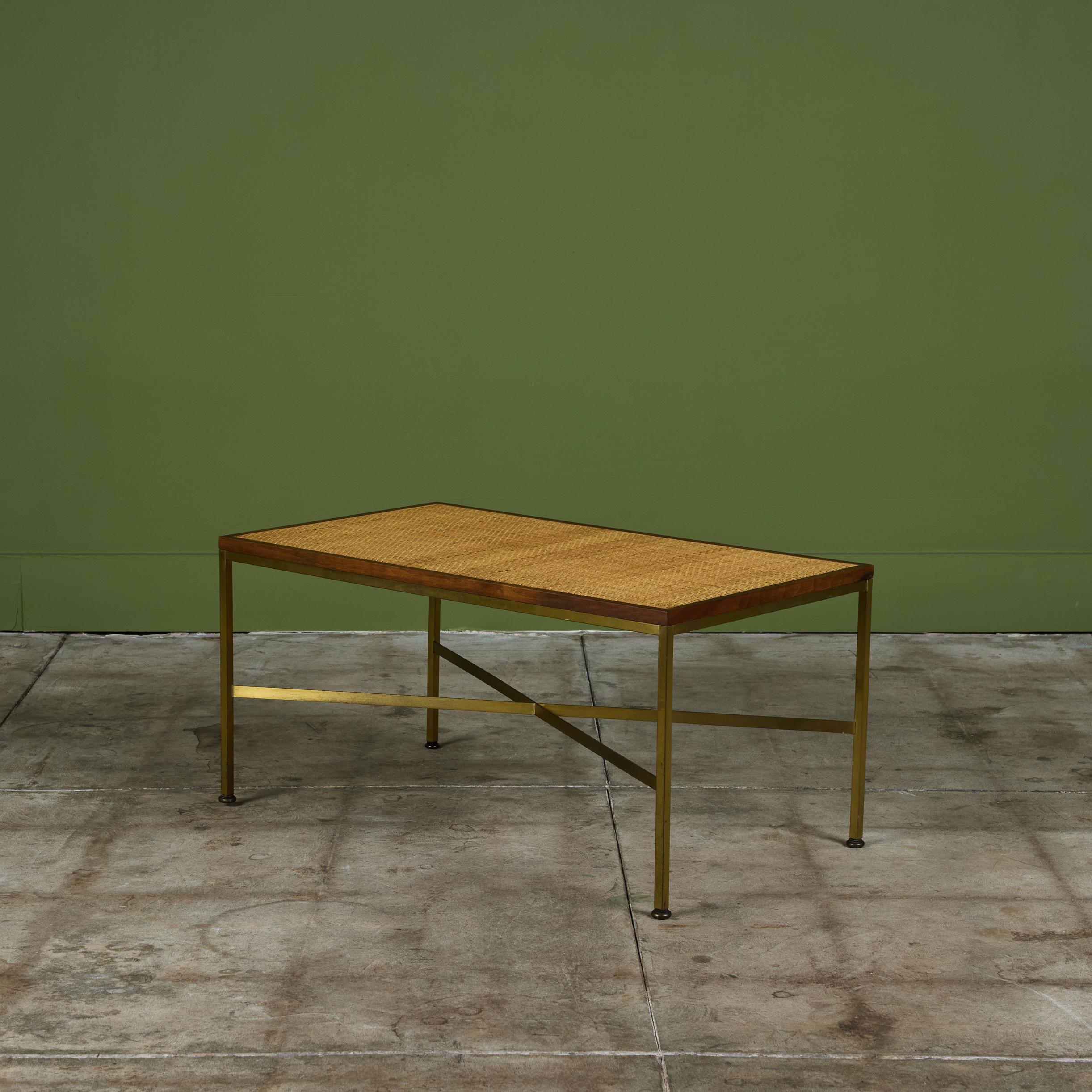 Paul McCobb Cane Bench for Calvin Furniture In Good Condition In Los Angeles, CA