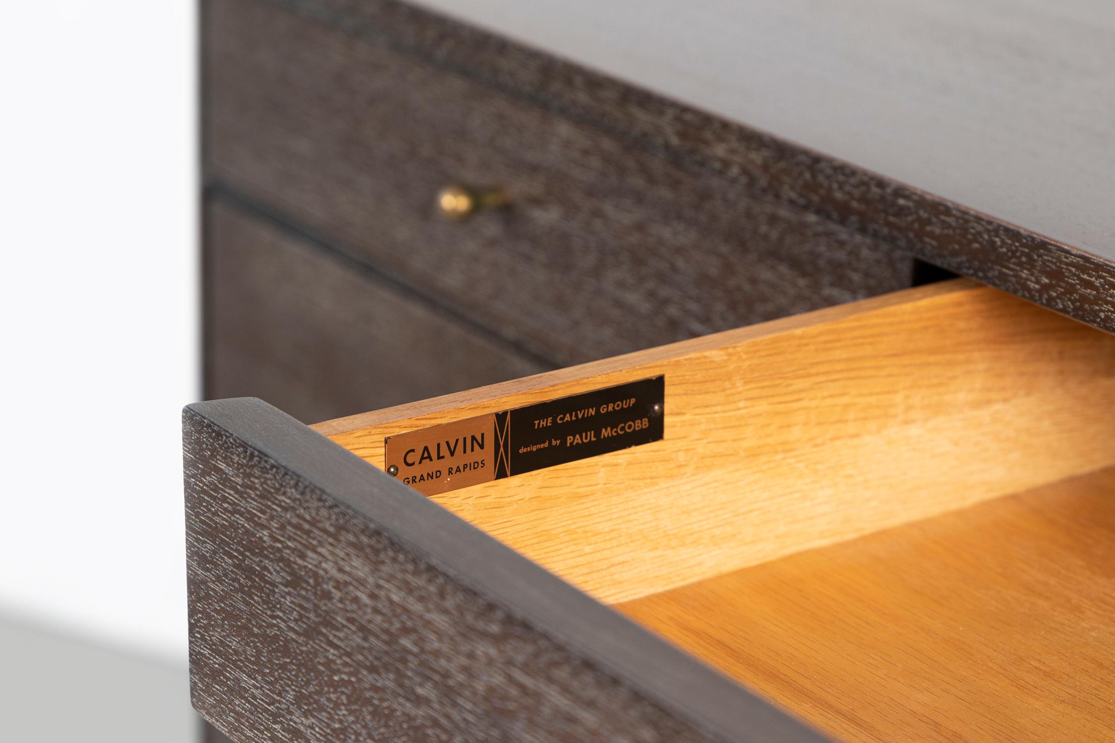 Paul McCobb Cerused Mahogany Mid-Century Modern for Calvin Dresser For Sale 3