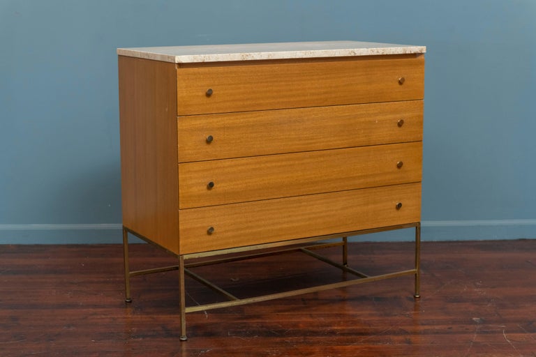 Brass Paul McCobb Chest of Drawers Irwin Collection for Calvin For Sale