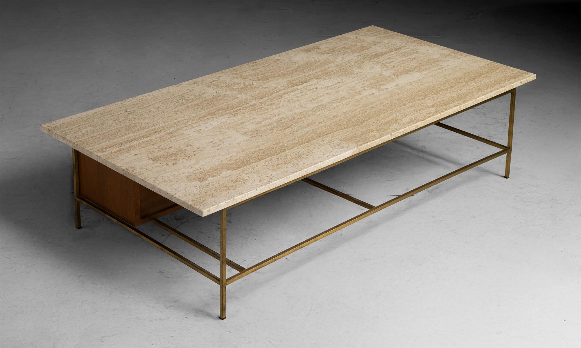 Paul McCobb Coffee Table, America circa 1952 In Distressed Condition In Culver City, CA
