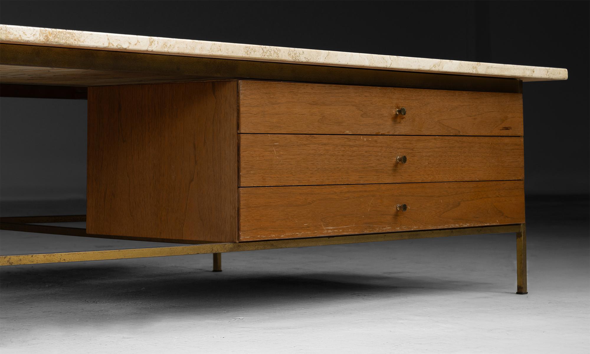 Stone Paul McCobb Coffee Table, America circa 1952