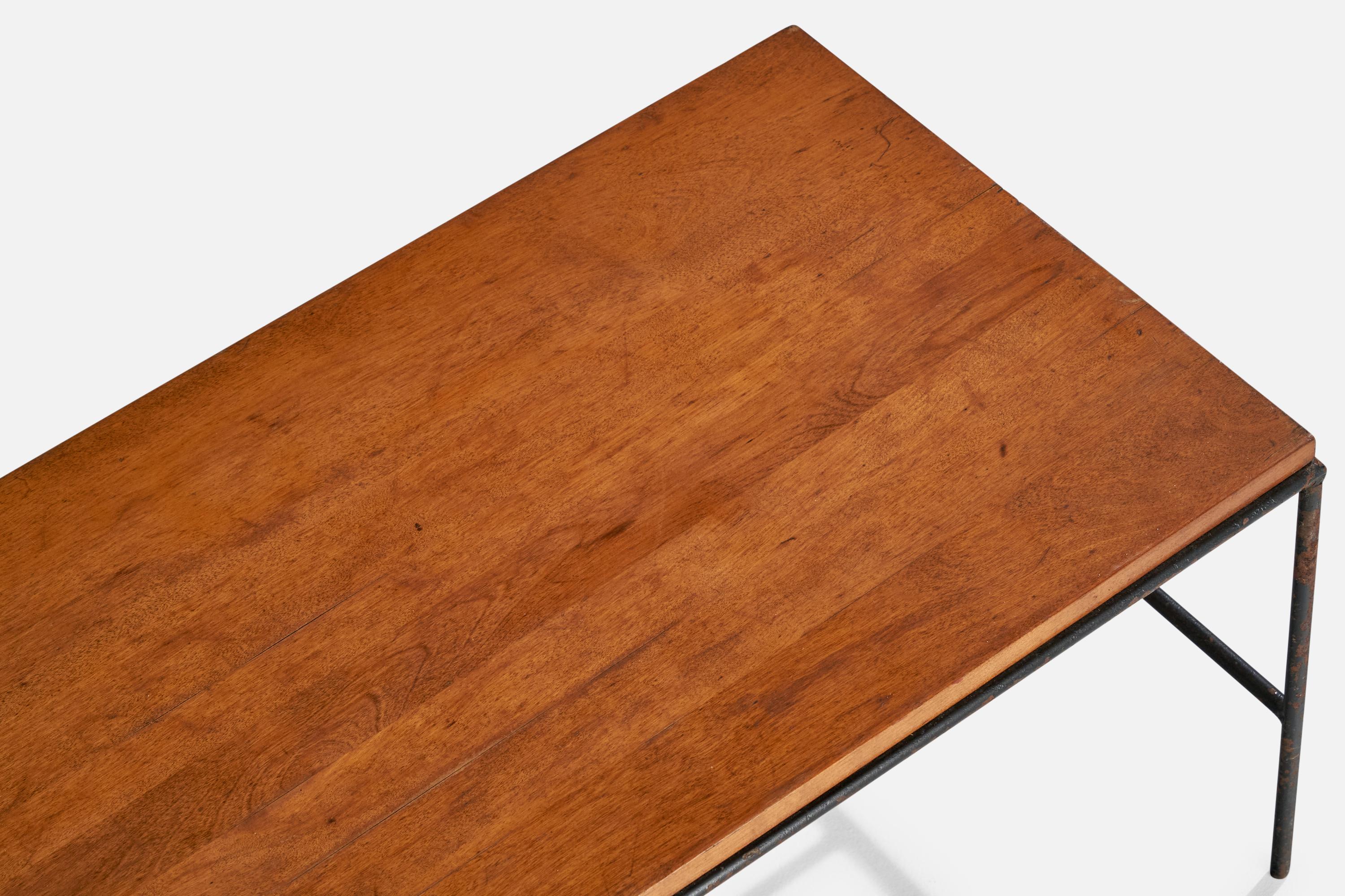 Couchtisch von Paul McCobb, Ahorn, Eisen, USA, 1950er Jahre (Mitte des 20. Jahrhunderts) im Angebot