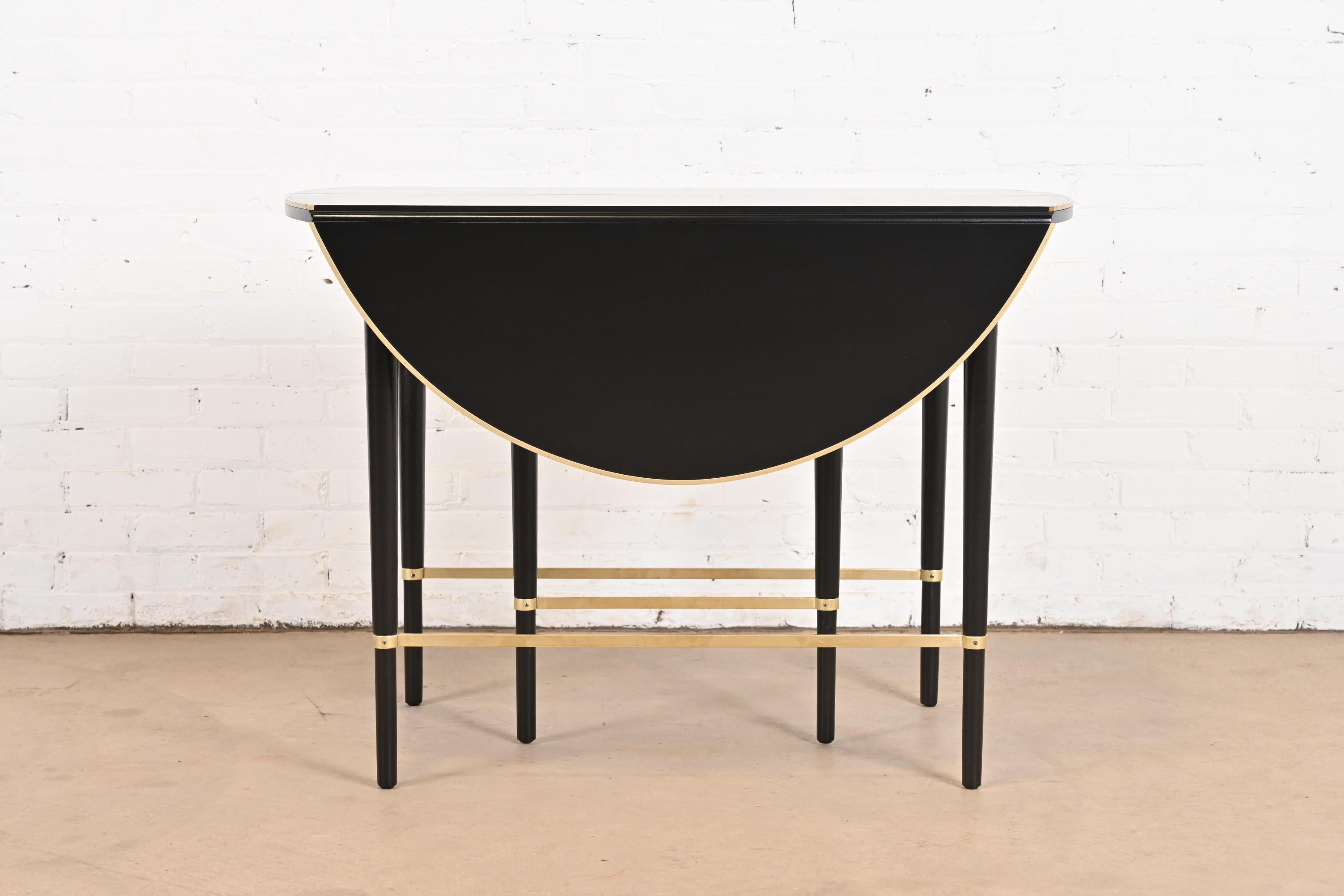 Paul McCobb Connoisseur Collection Black Lacquer and Brass Dining Table, 1950s 8