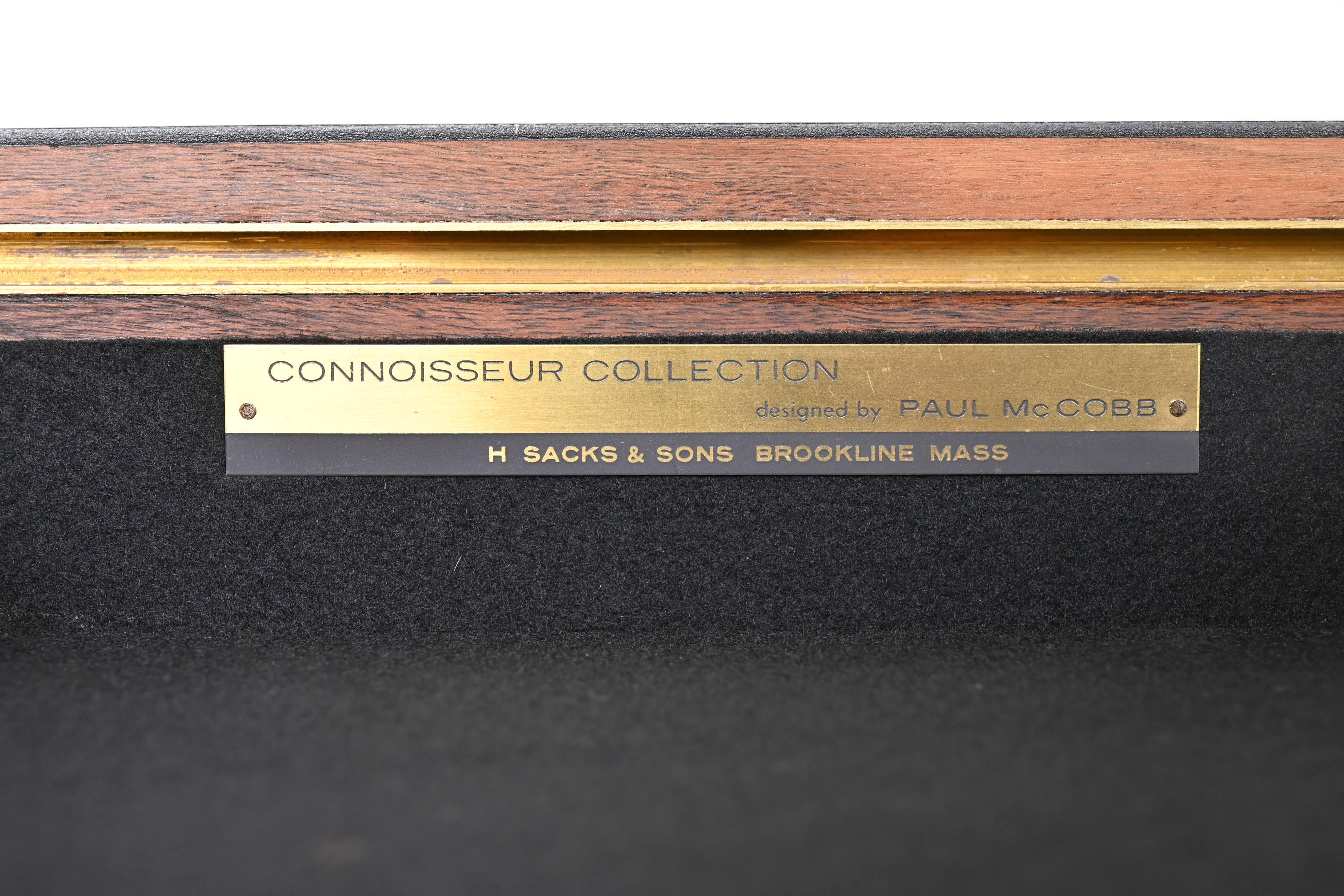 Table de salle à manger à rabat en laque noire et laiton de la collection Paul McCobb Connoisseur en vente 3