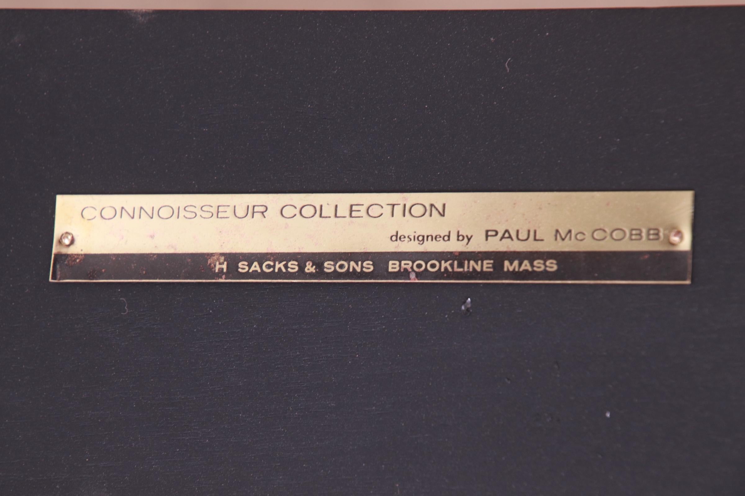 Table de salle à manger Paul McCobb Connoisseur Collection en laque noire et laiton en vente 12