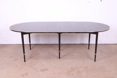 Paul McCobb Connoisseur Collection Black Lacquered and Brass Dining Table