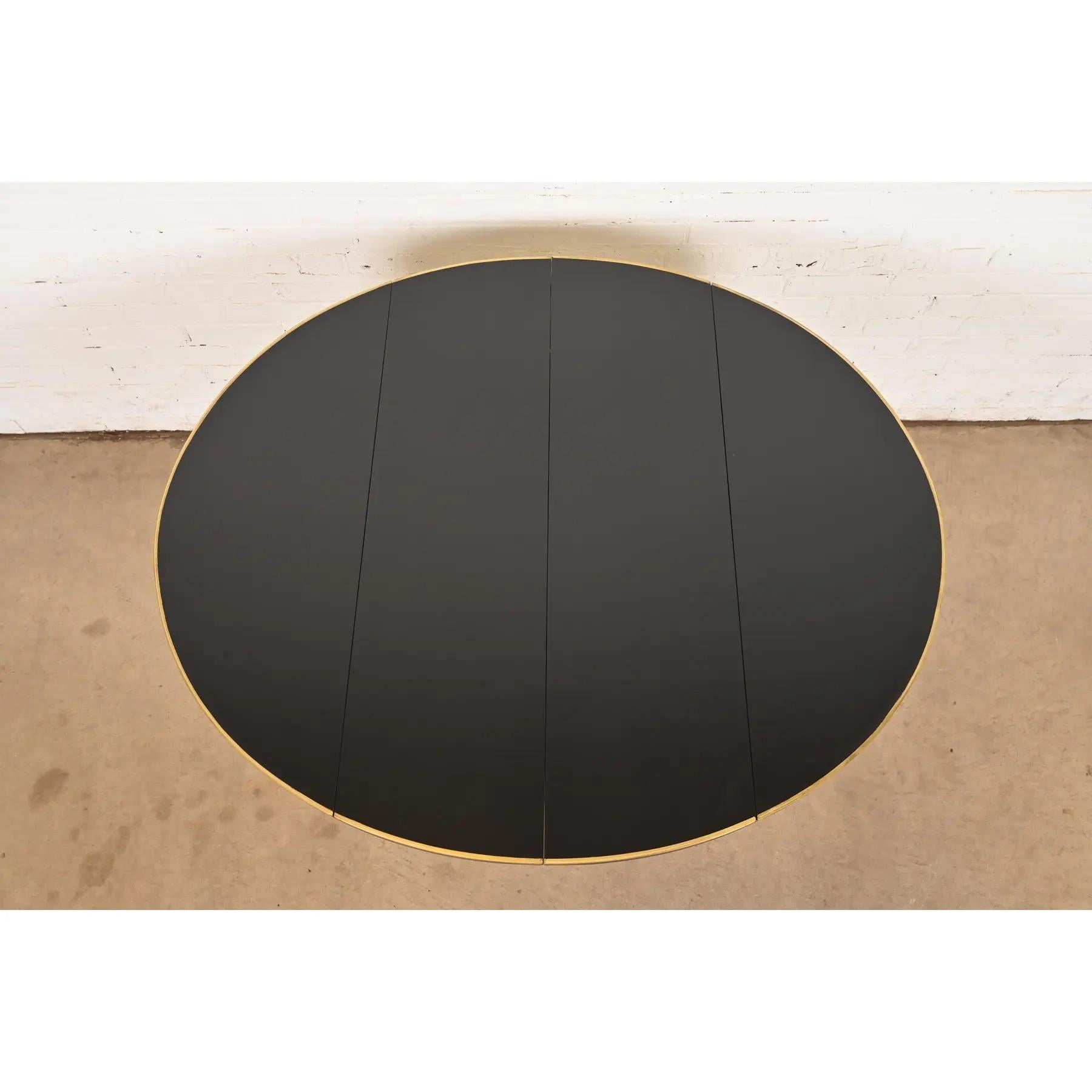 Paul McCobb Connoisseur Collection Black Lacquered Dining Table, Refinished For Sale 3