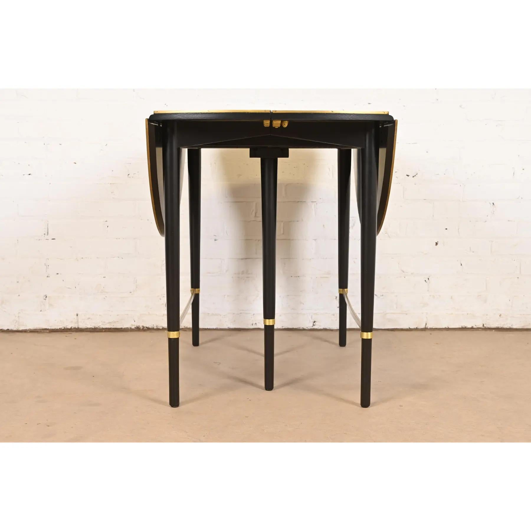Paul McCobb Connoisseur Collection Black Lacquered Dining Table, Refinished For Sale 6