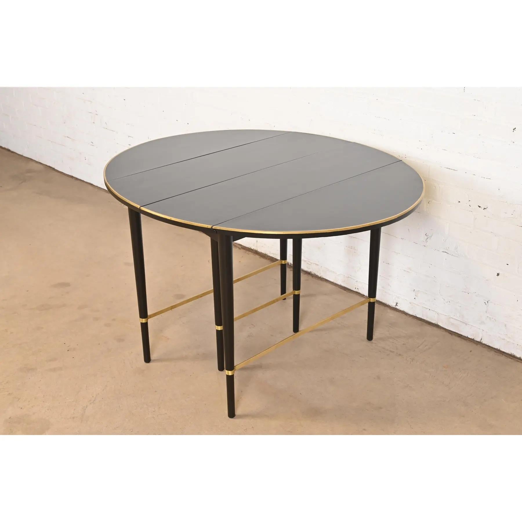Paul McCobb Connoisseur Collection Black Lacquered Dining Table, Refinished For Sale 2