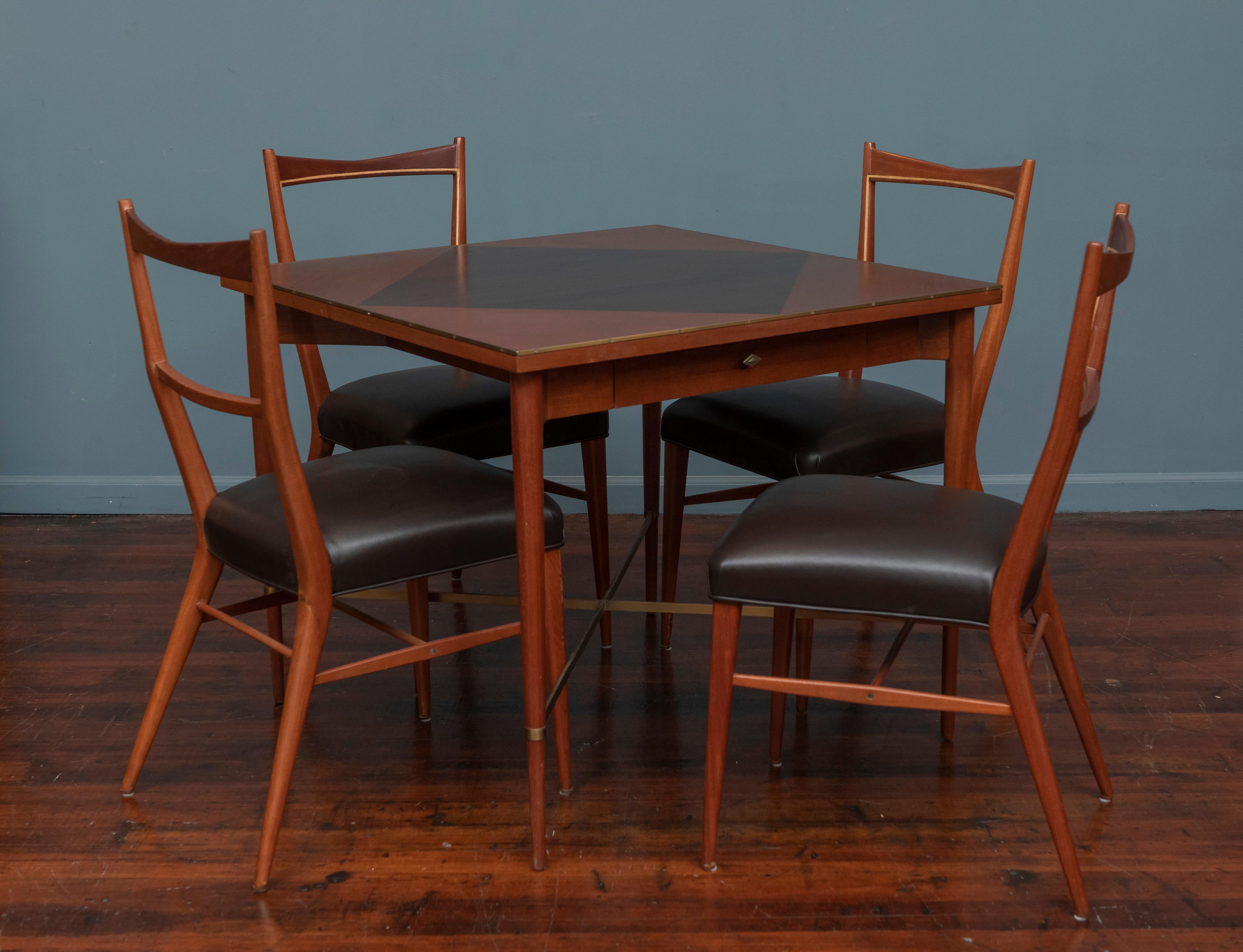 Mid-Century Modern Paul McCobb Connoisseur Collection Games Table and Chairs For Sale