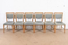 Paul McCobb Connoisseur Collection Mahogany and Brass Dining Chairs, Set of Six