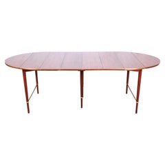 Paul McCobb Connoisseur Collection Mahogany and Brass Dining Table, Restored