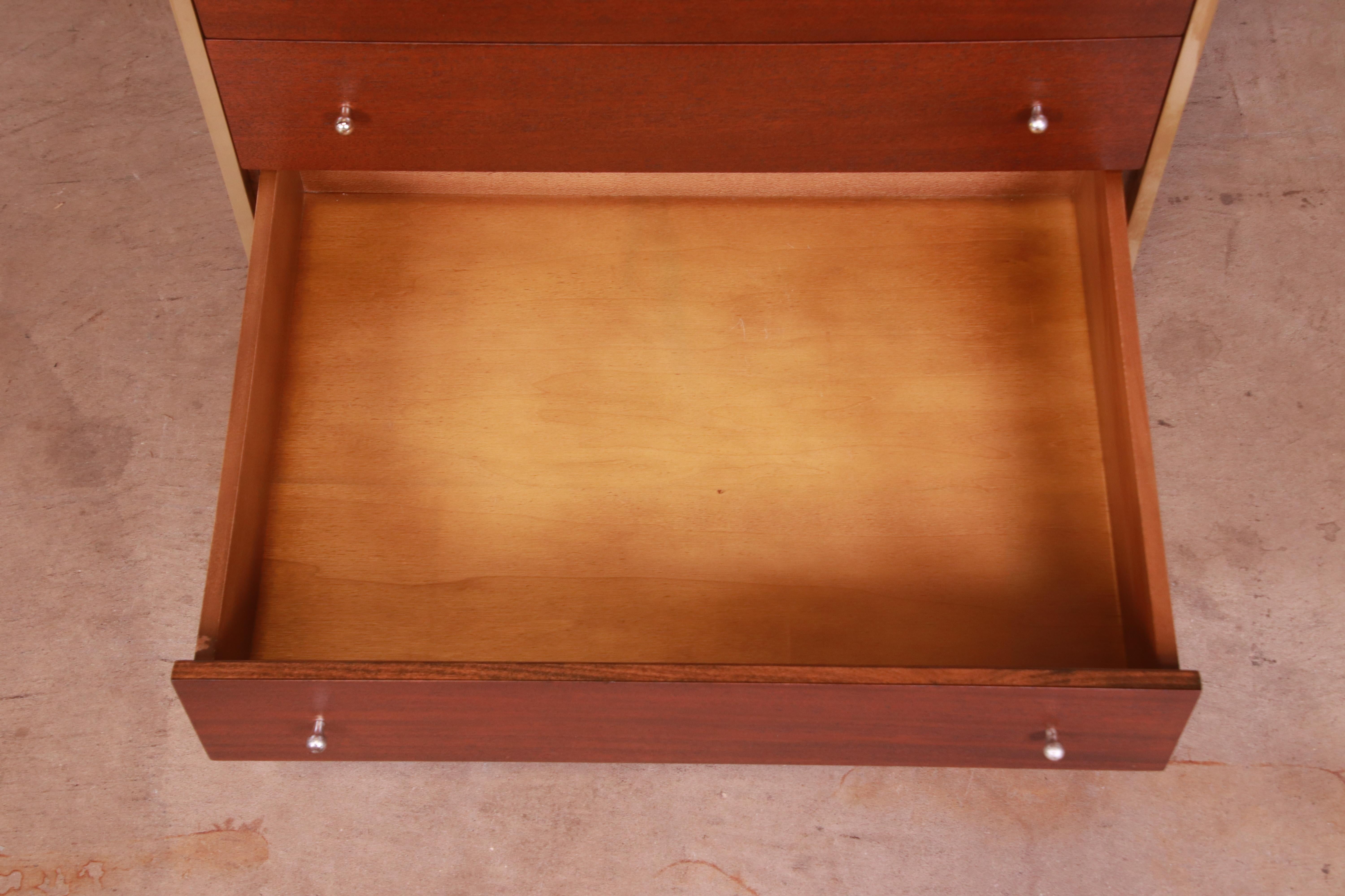 Paul McCobb Connoisseur Collection Mahogany and Brass Dresser Chest, Refinished 4