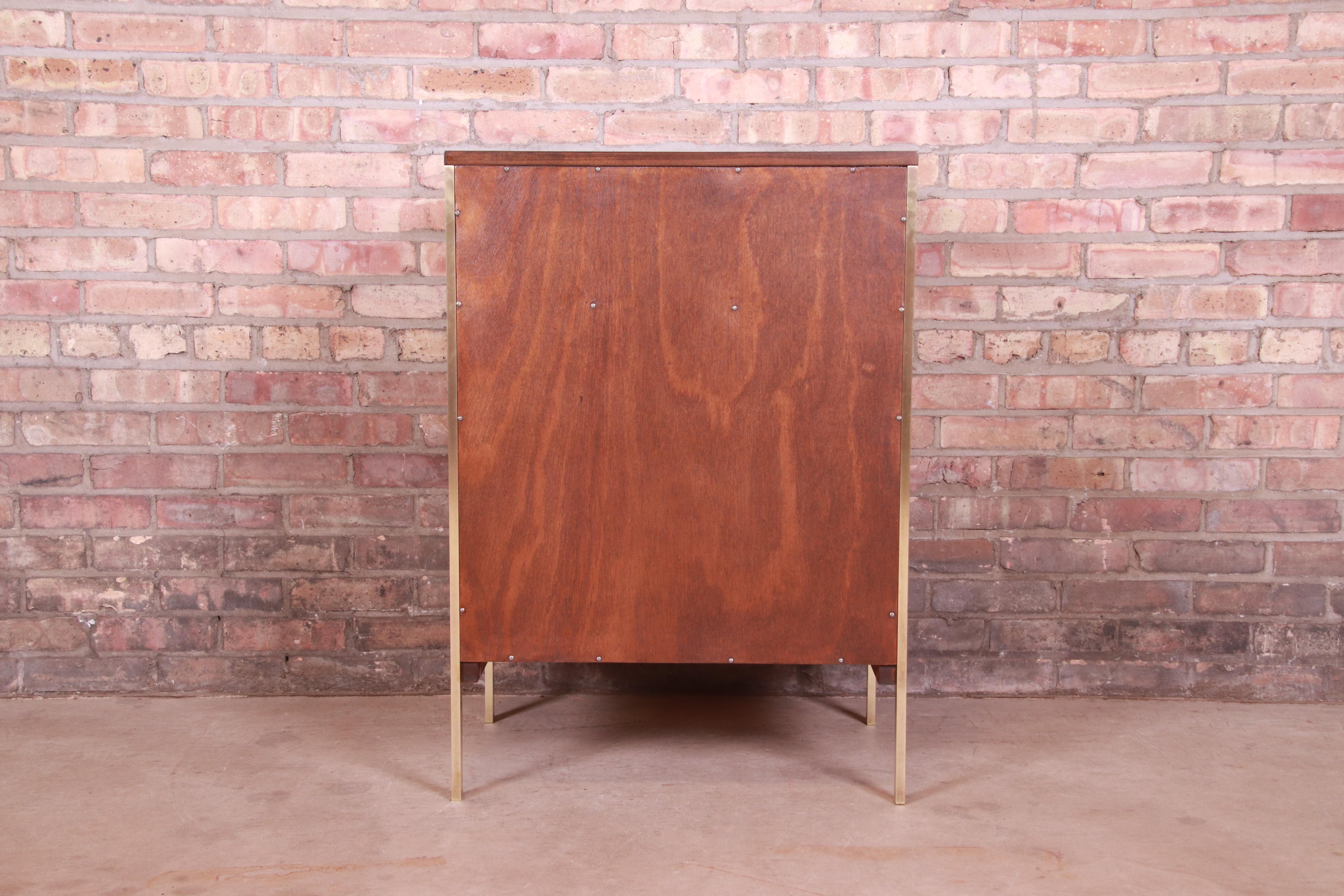 Paul McCobb Connoisseur Collection Mahogany and Brass Dresser Chest, Refinished 10
