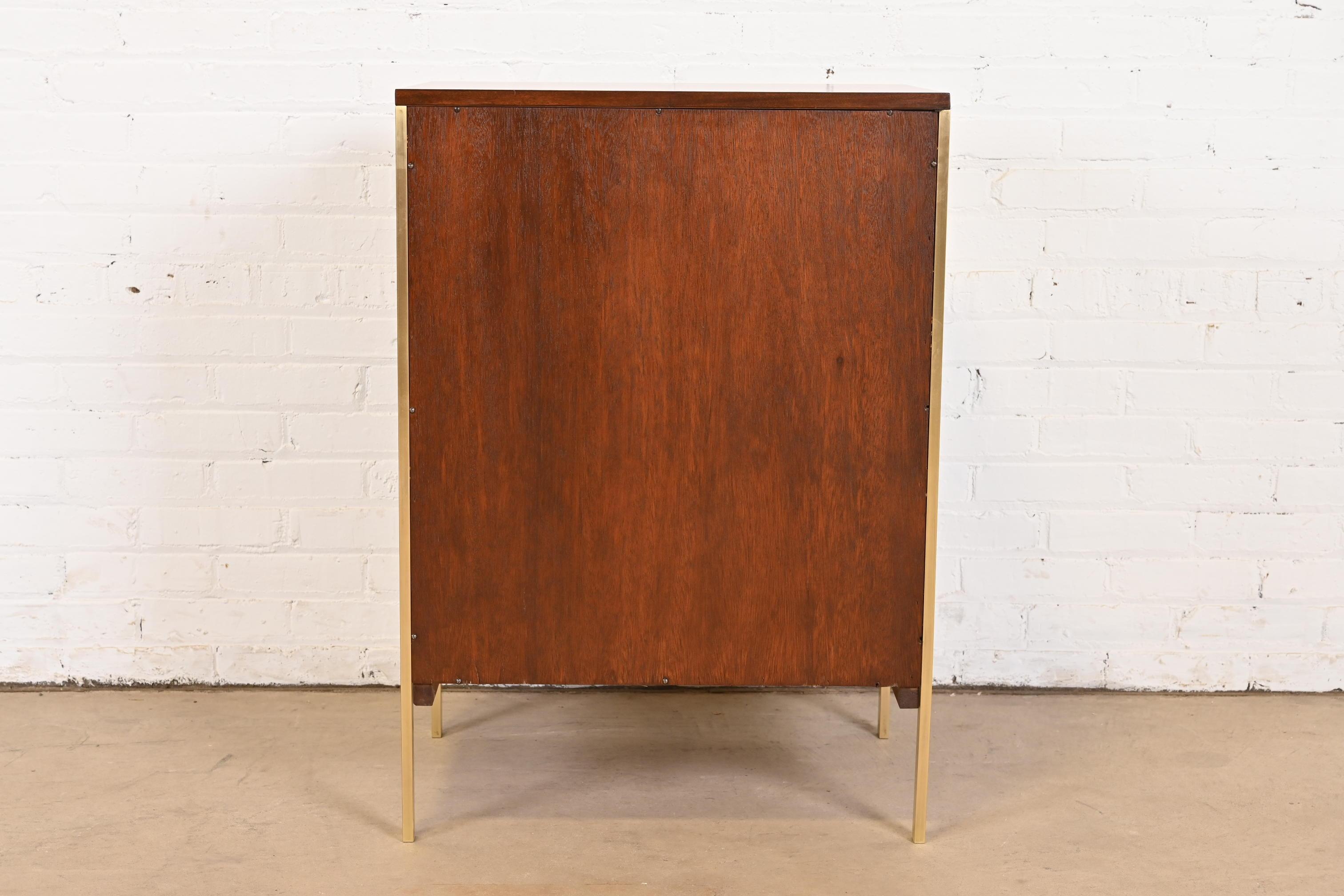 Paul McCobb Connoisseur Collection Mahogany and Brass Server or Bar Cabinet For Sale 8