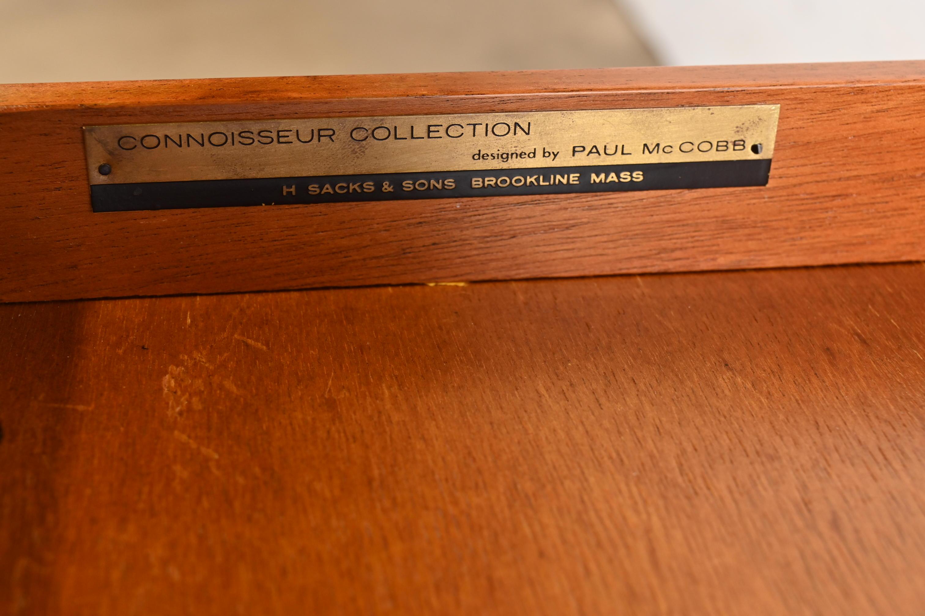 Paul McCobb Connoisseur Collection Mahogany and Brass Servers or Bar Cabinets 5