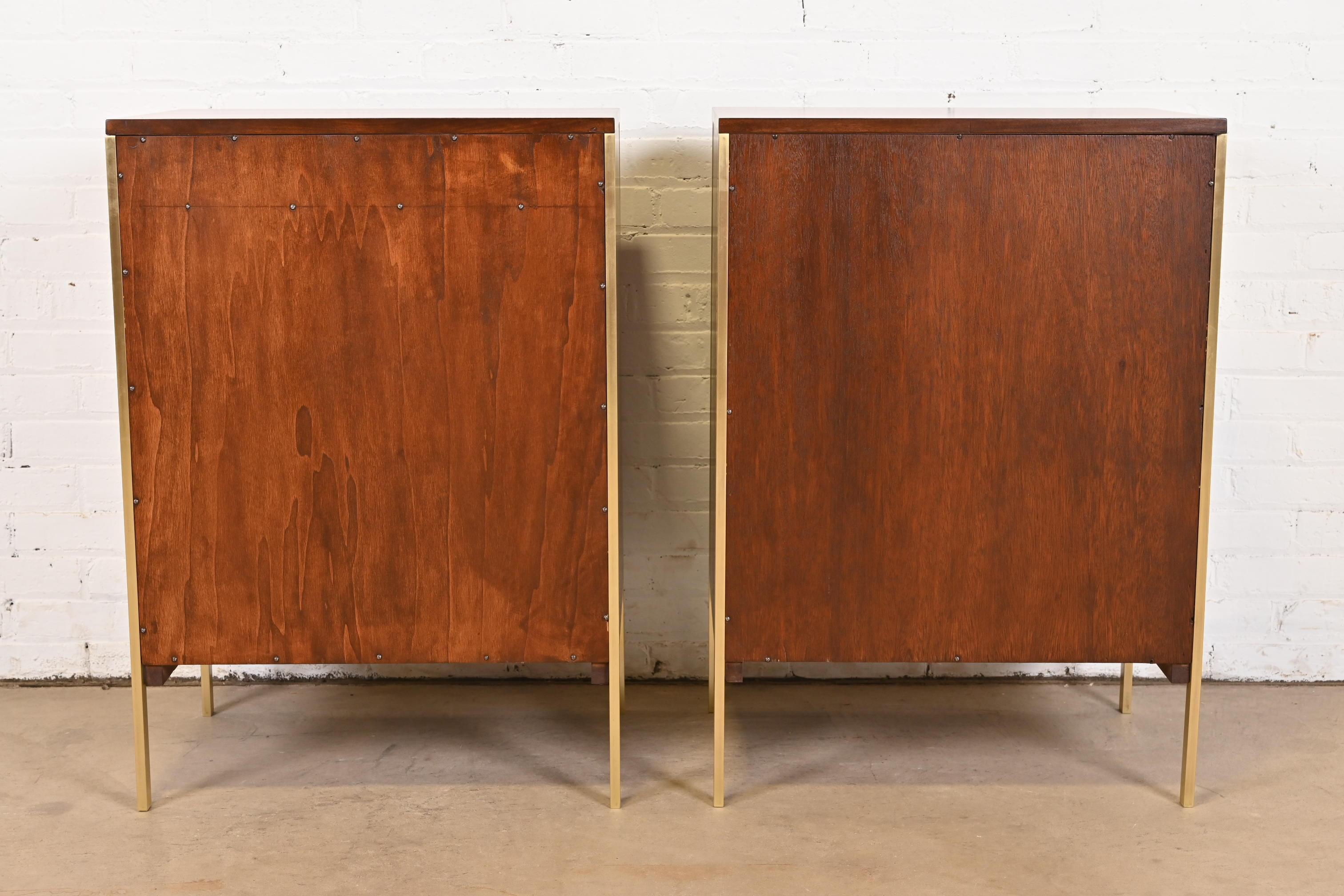 Paul McCobb Connoisseur Collection Mahogany and Brass Servers or Bar Cabinets 9