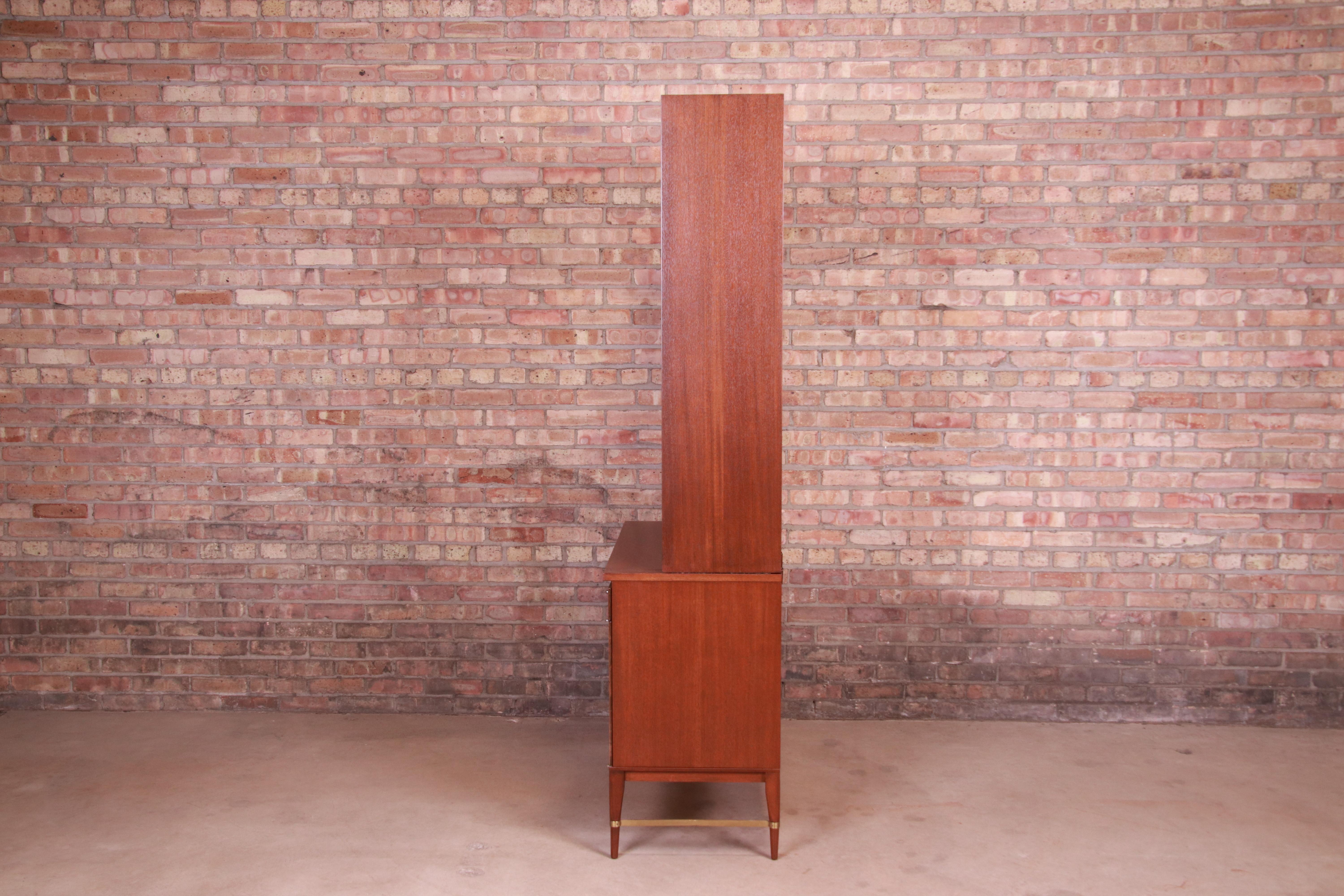 Paul McCobb Connoisseur Collection Mahogany and Cane Bar Cabinet, Refinished 9
