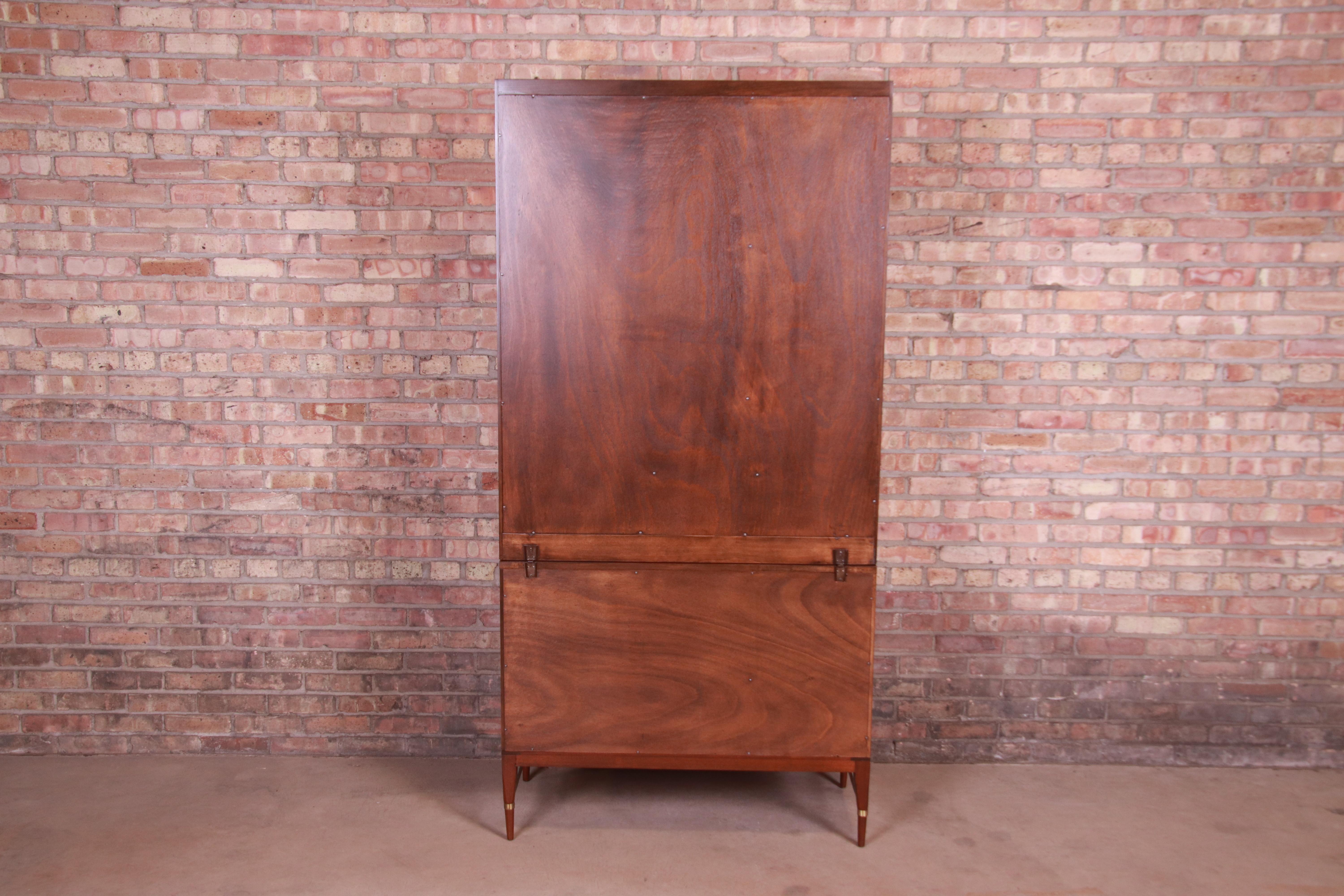Paul McCobb Connoisseur Collection Mahogany and Cane Bar Cabinet, Refinished 10